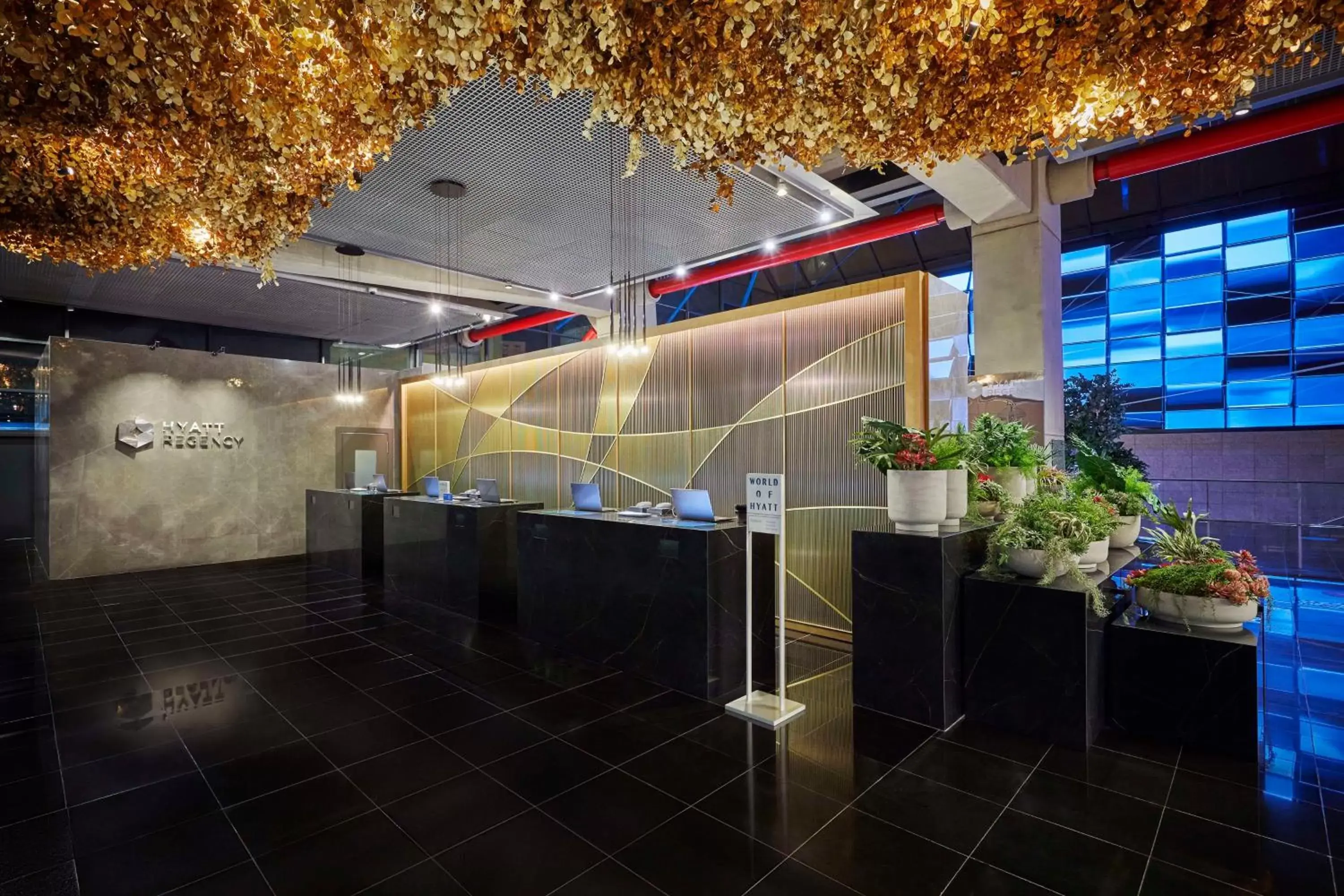 Lobby or reception in Hyatt Regency Barcelona Tower