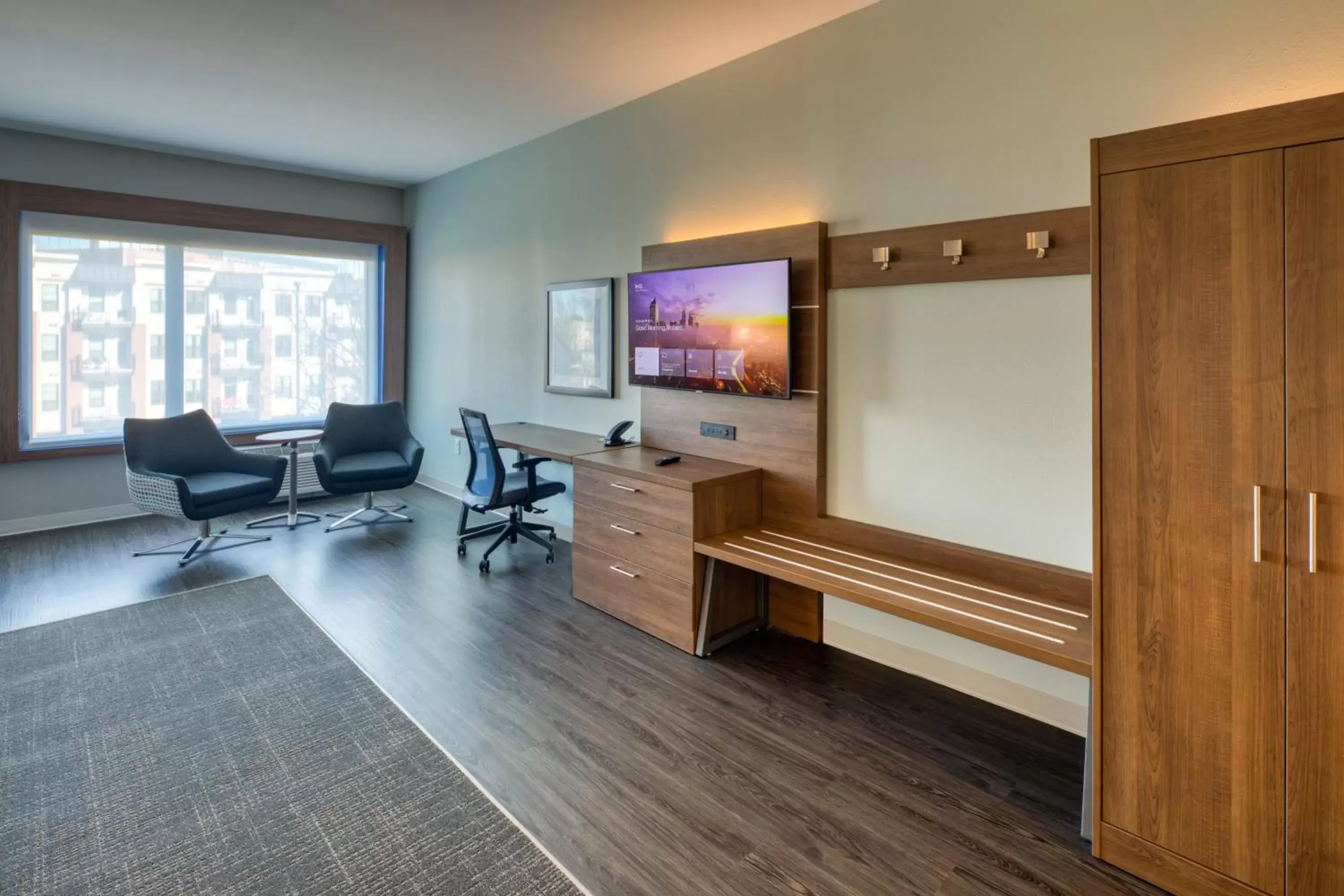 Photo of the whole room, TV/Entertainment Center in Holiday Inn Express & Suites - Charlotte - South End, an IHG Hotel