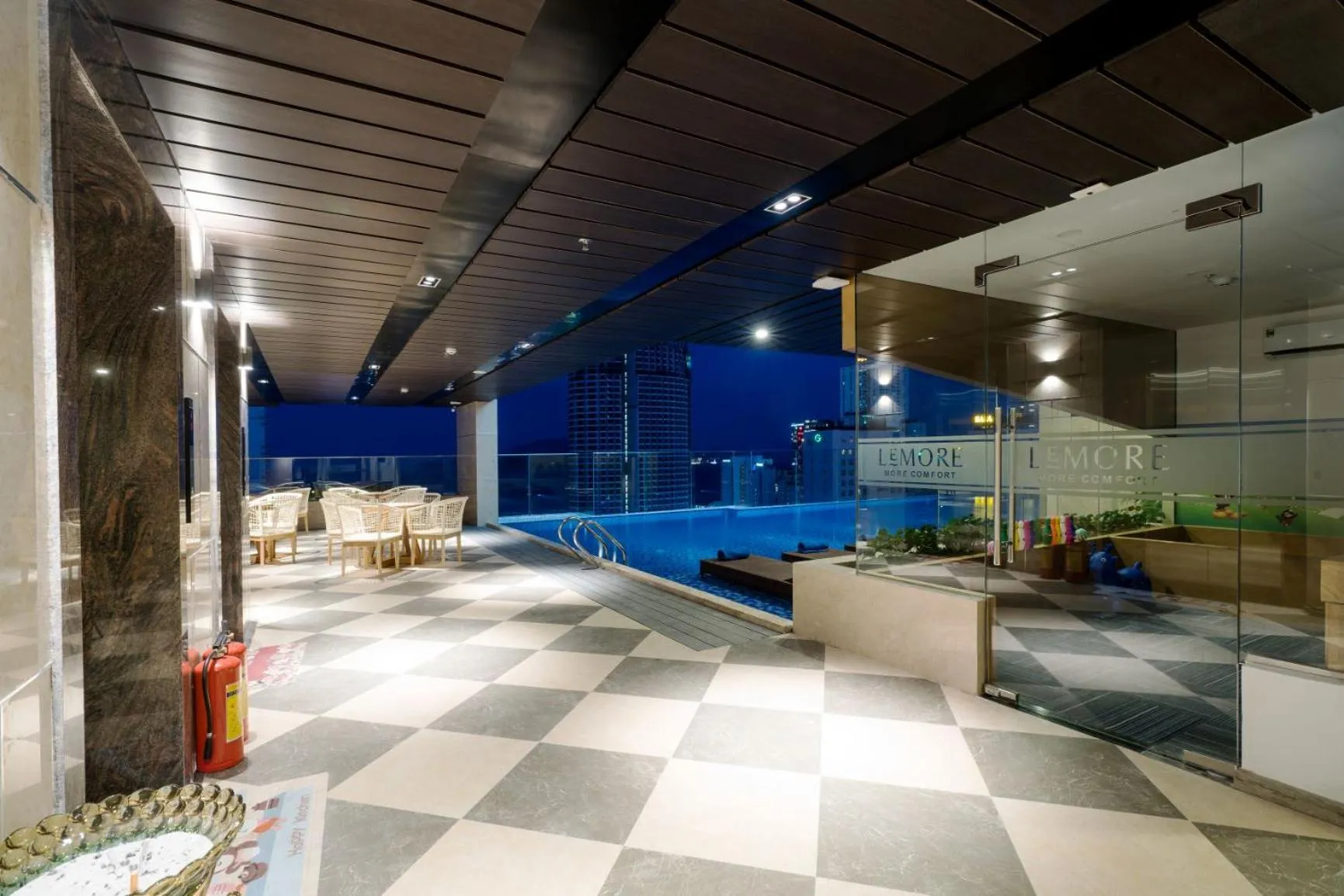 Pool view in LeMore Hotel Nha Trang