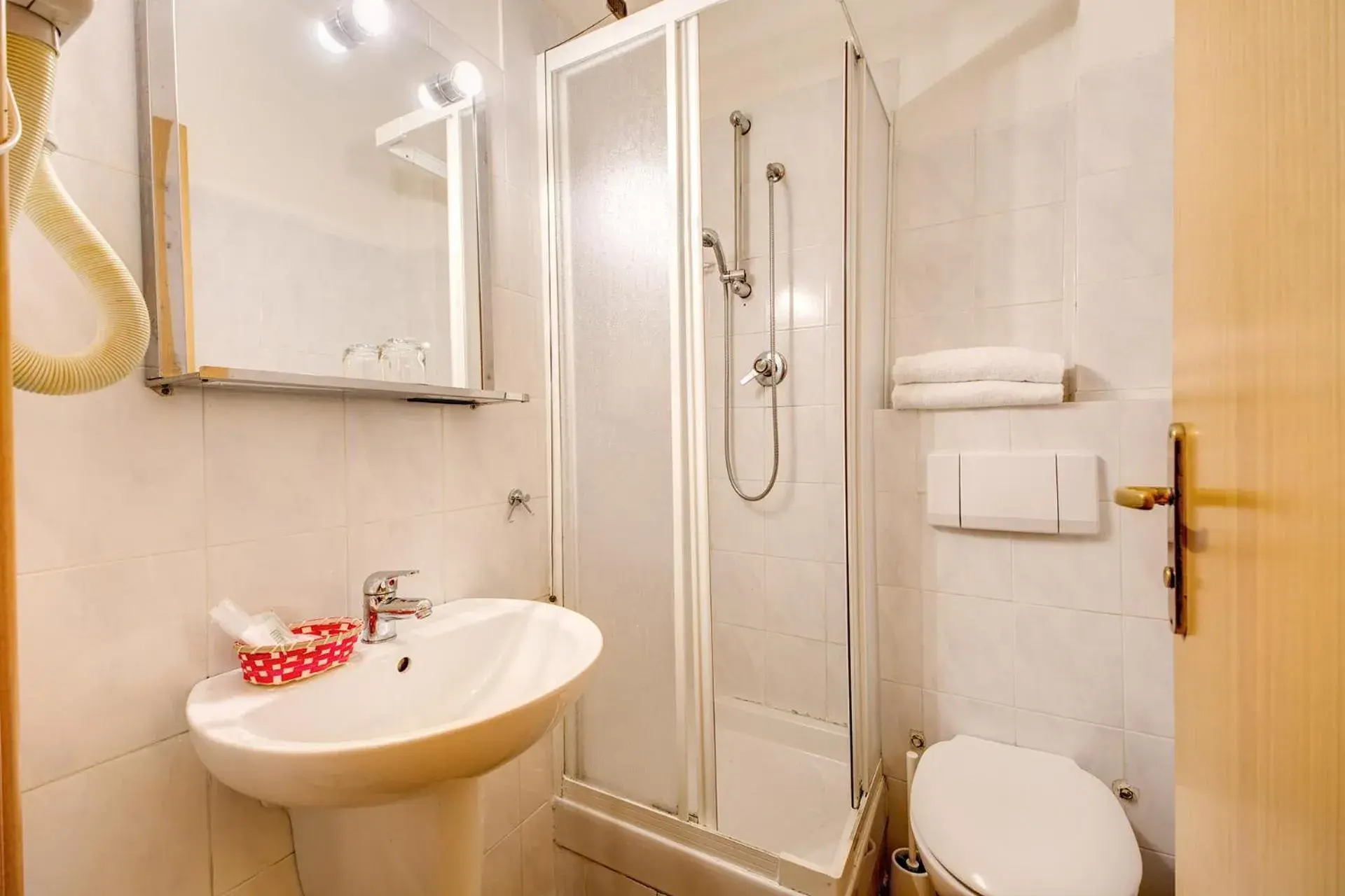 Shower, Bathroom in Hotel Giotto Flavia