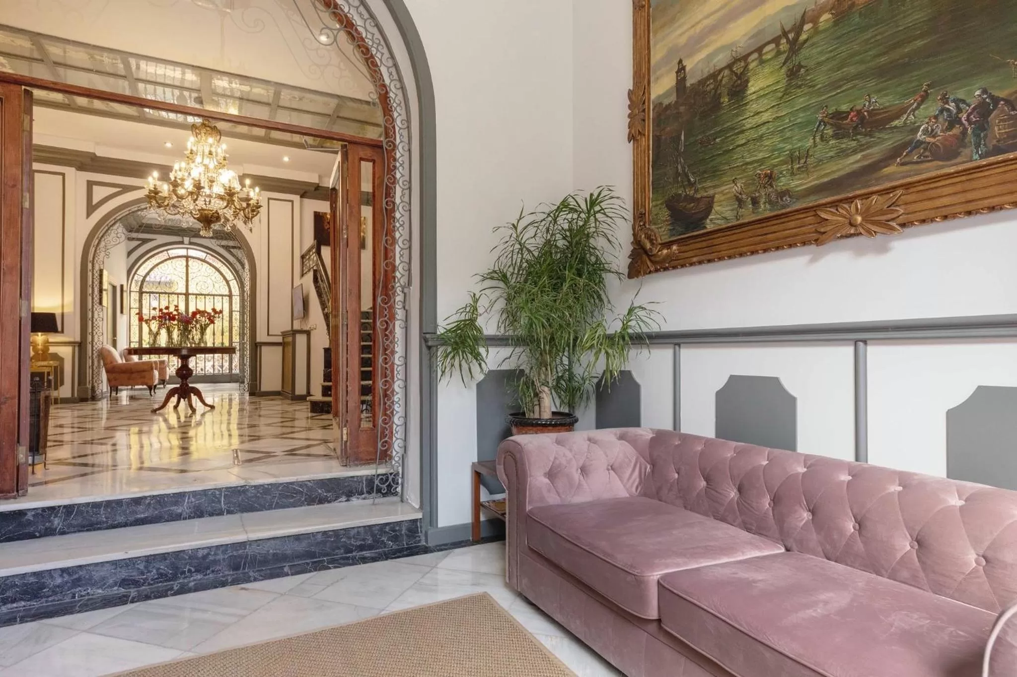 Lobby or reception in Hotel Sevilla