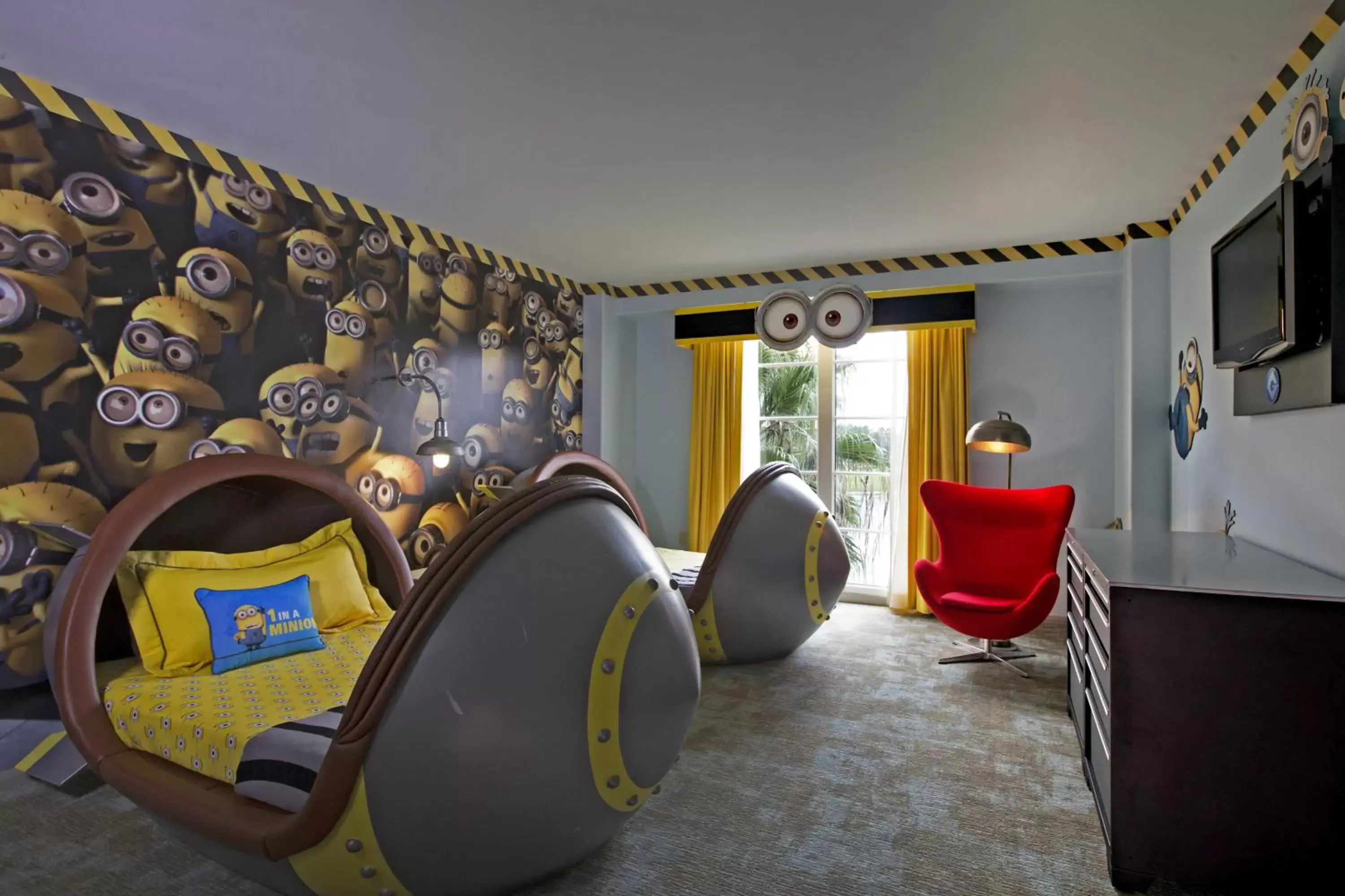 Bedroom in Universal's Loews Portofino Bay Hotel