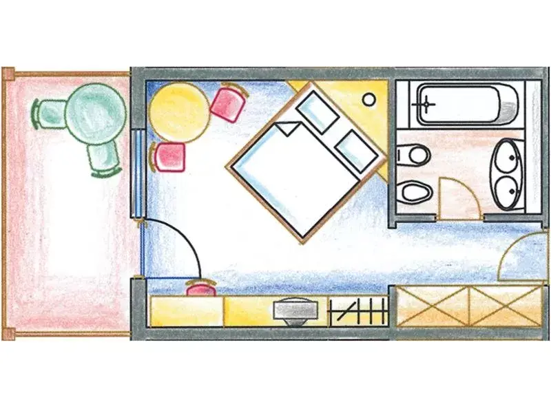 Photo of the whole room, Floor Plan in Activehotel Diana