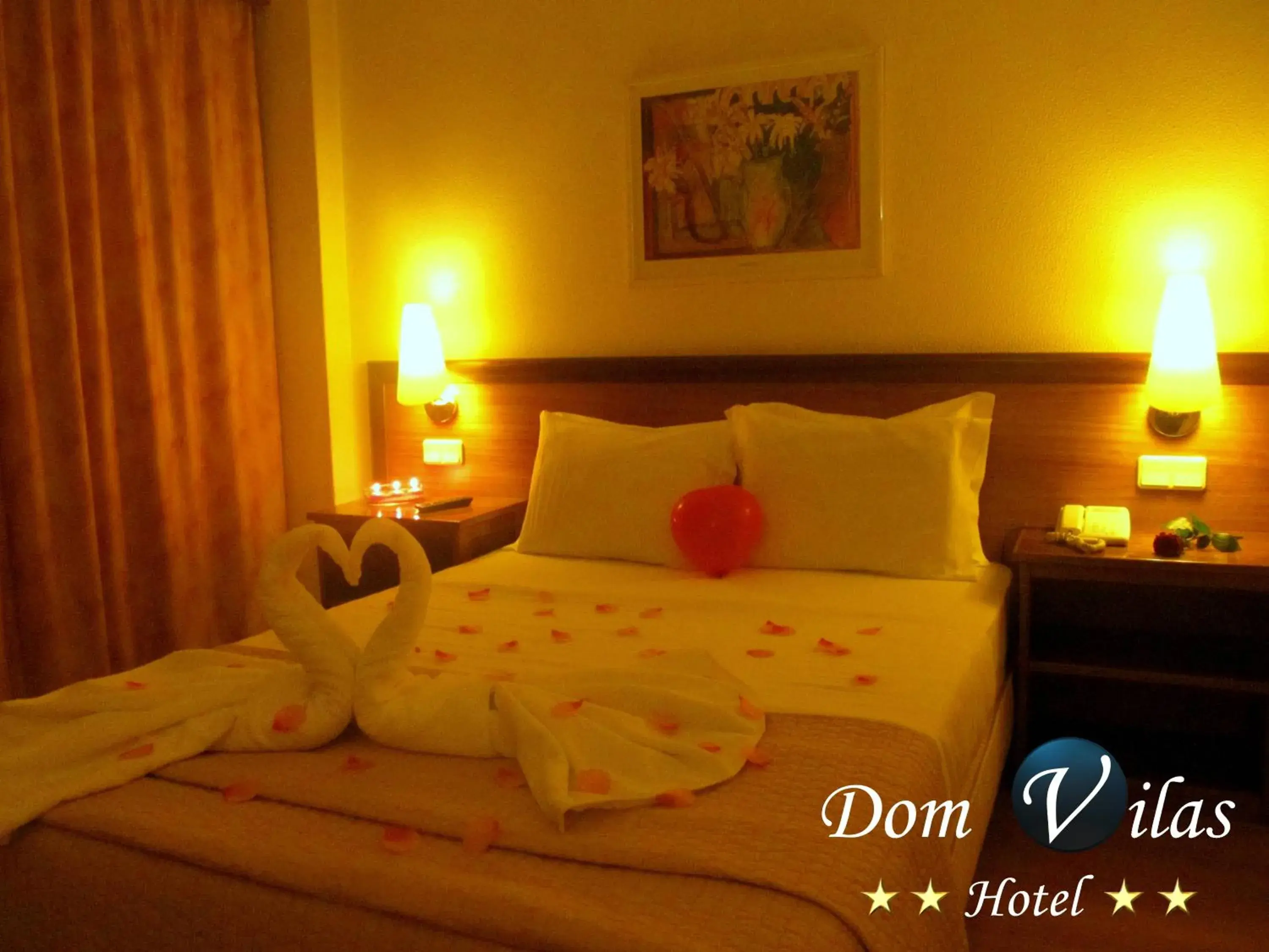 Bed in Hotel Dom Vilas