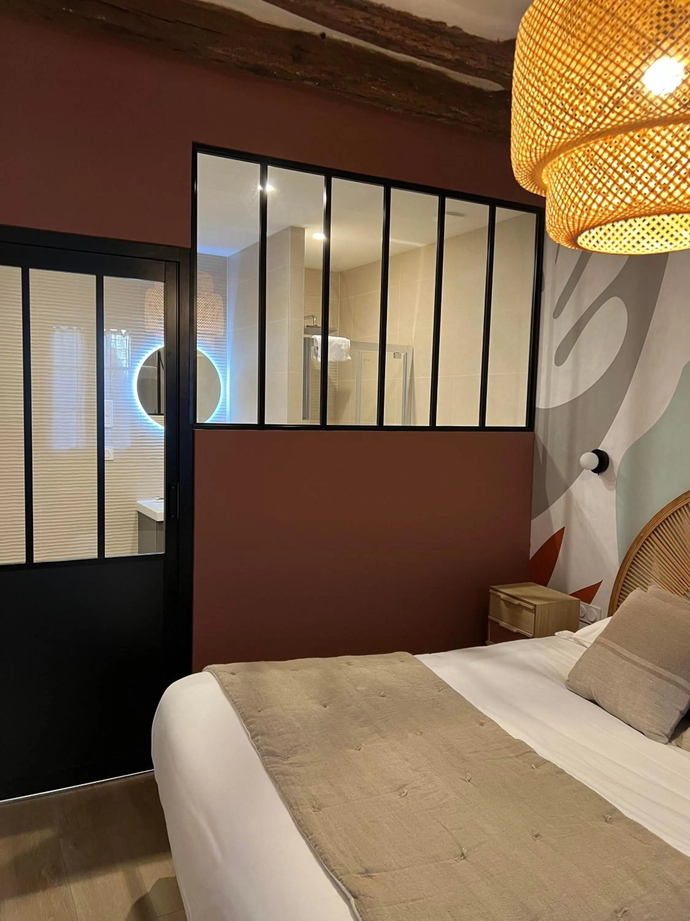 Bed in Hôtel Le Blason