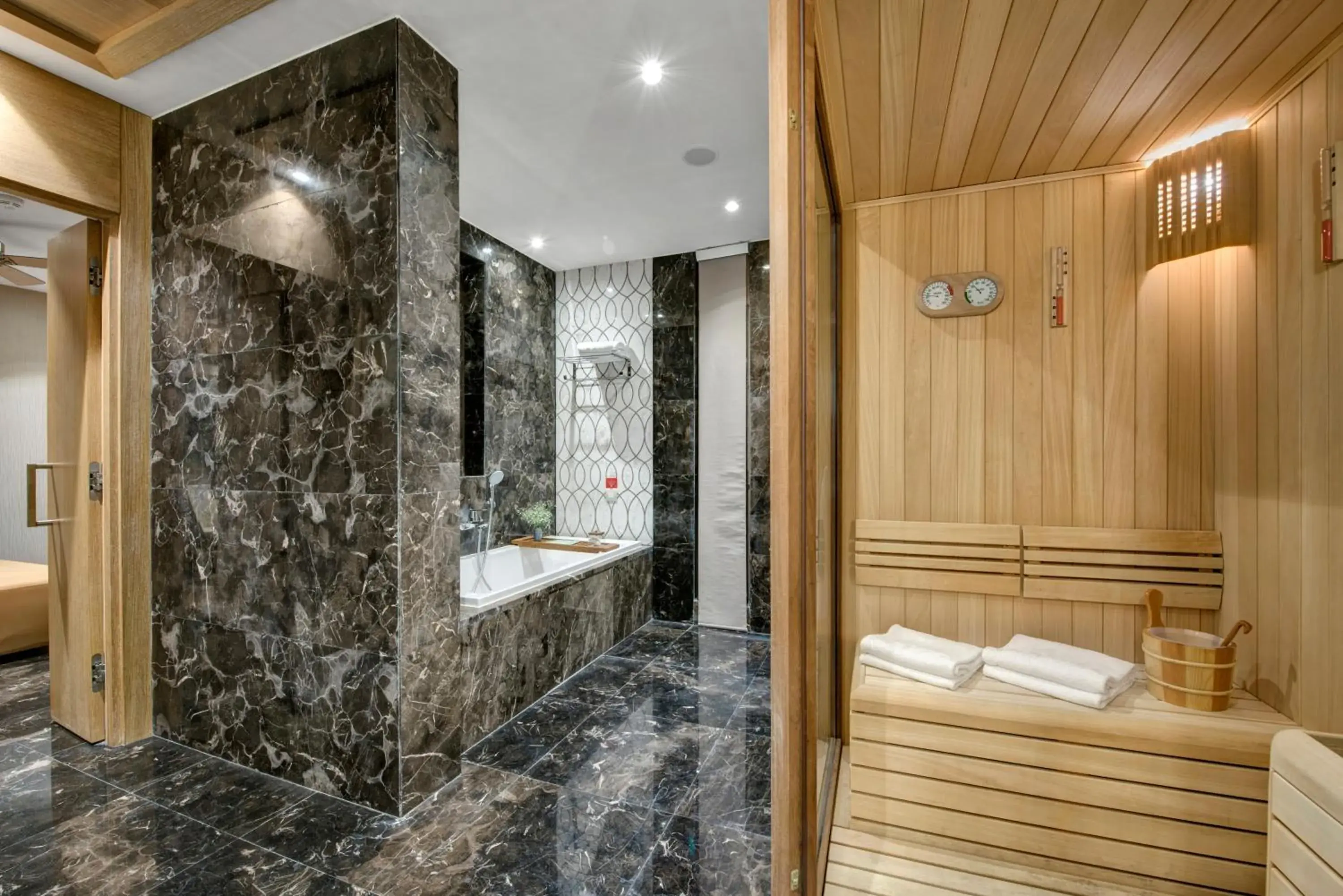 Sauna, Bathroom in Regnum Carya