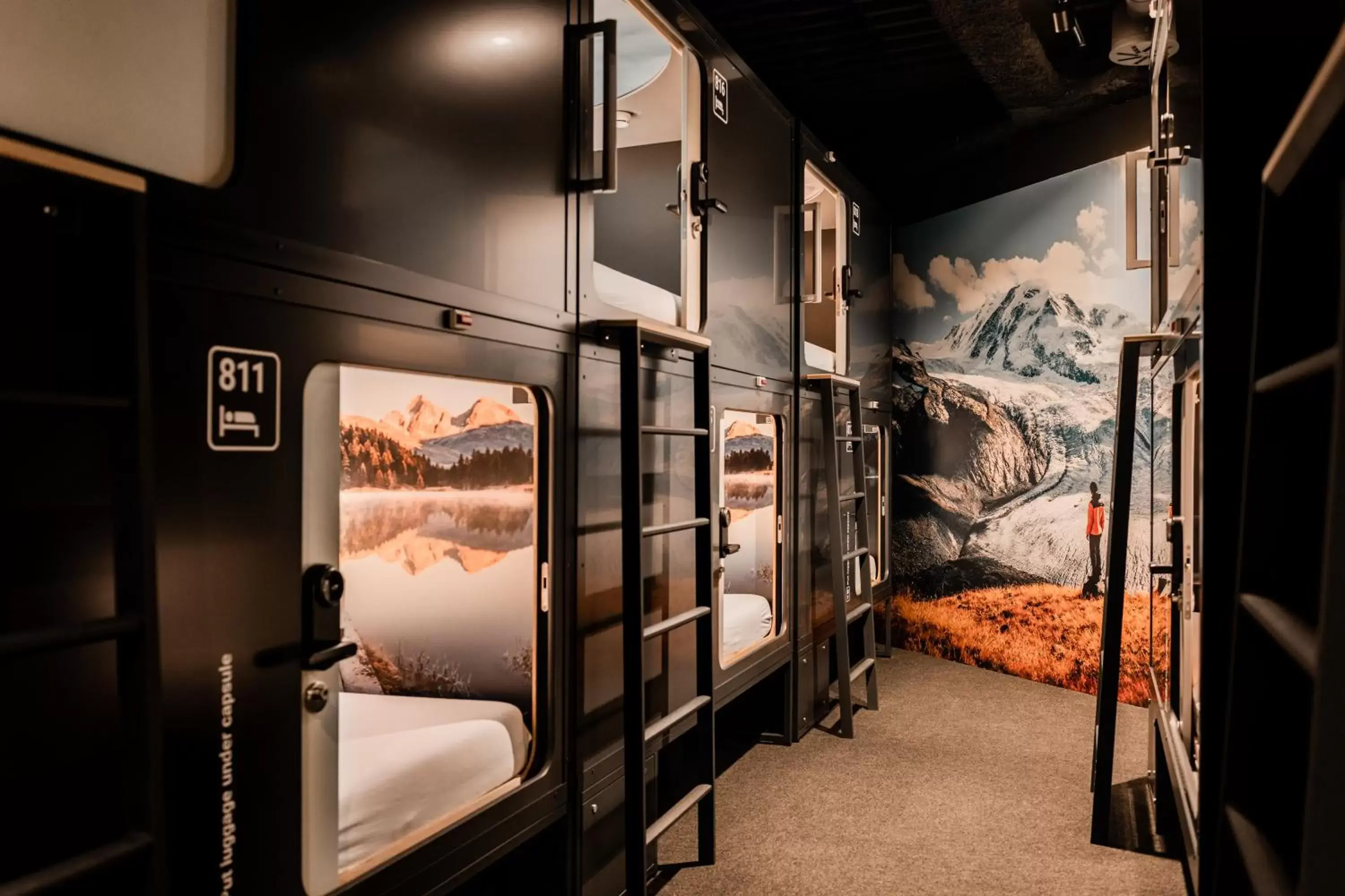 Photo of the whole room, Bunk Bed in Capsule Hotel - Alpine Garden Zurich Airport