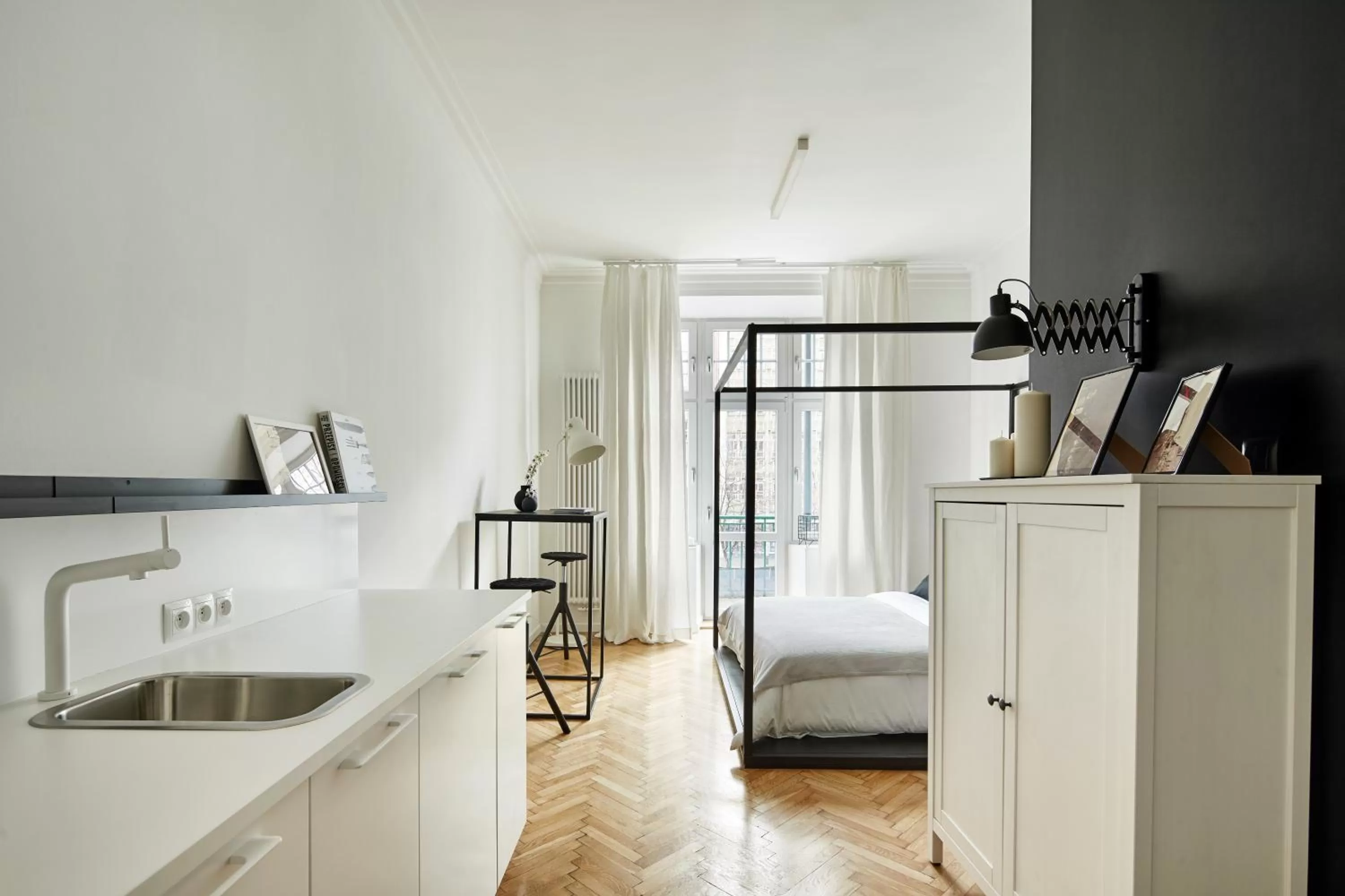 Photo of the whole room, Bed in FOUR STORIES APARTMENTS - Krasinskiego