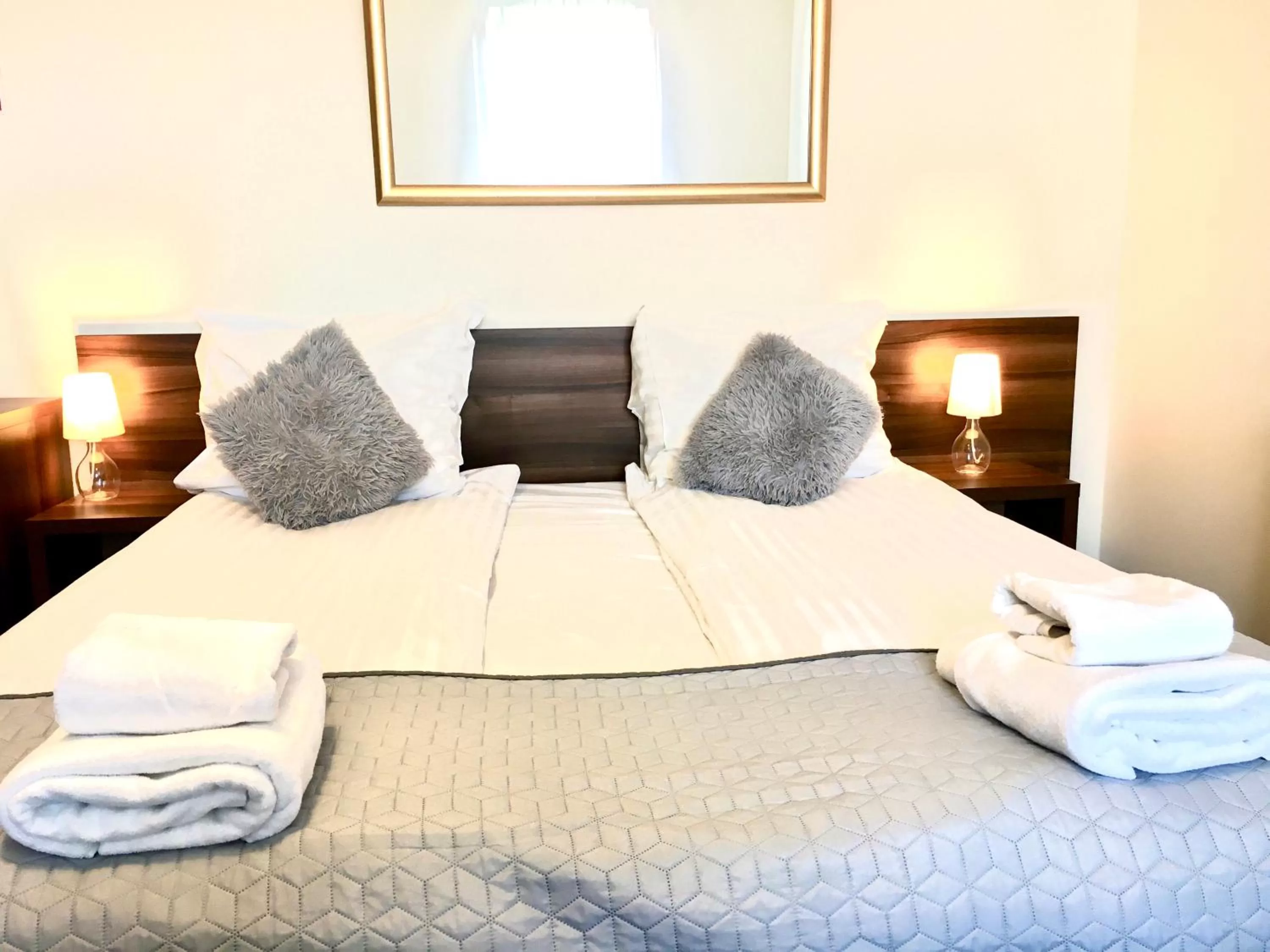 Bed in Hotel Pod Jeleniem