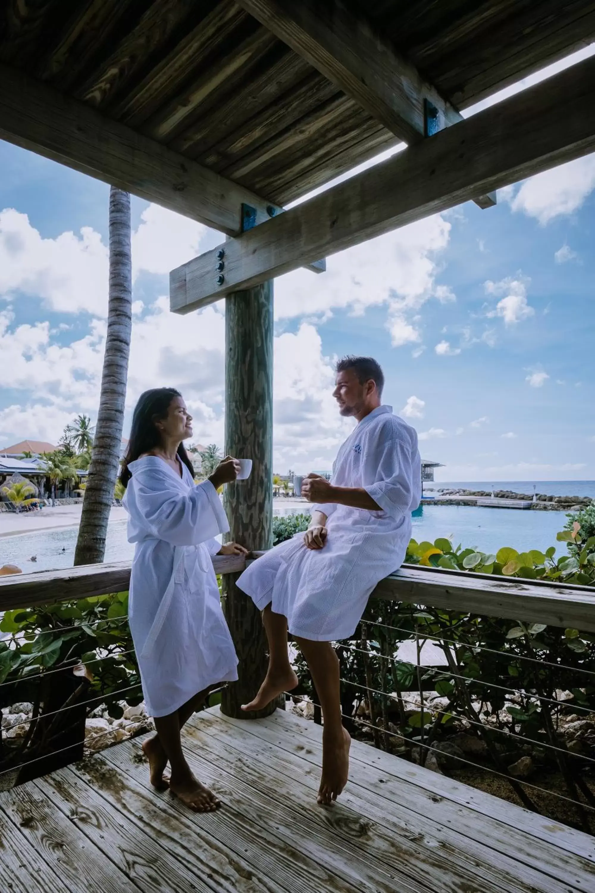 People in Curacao Avila Beach Hotel