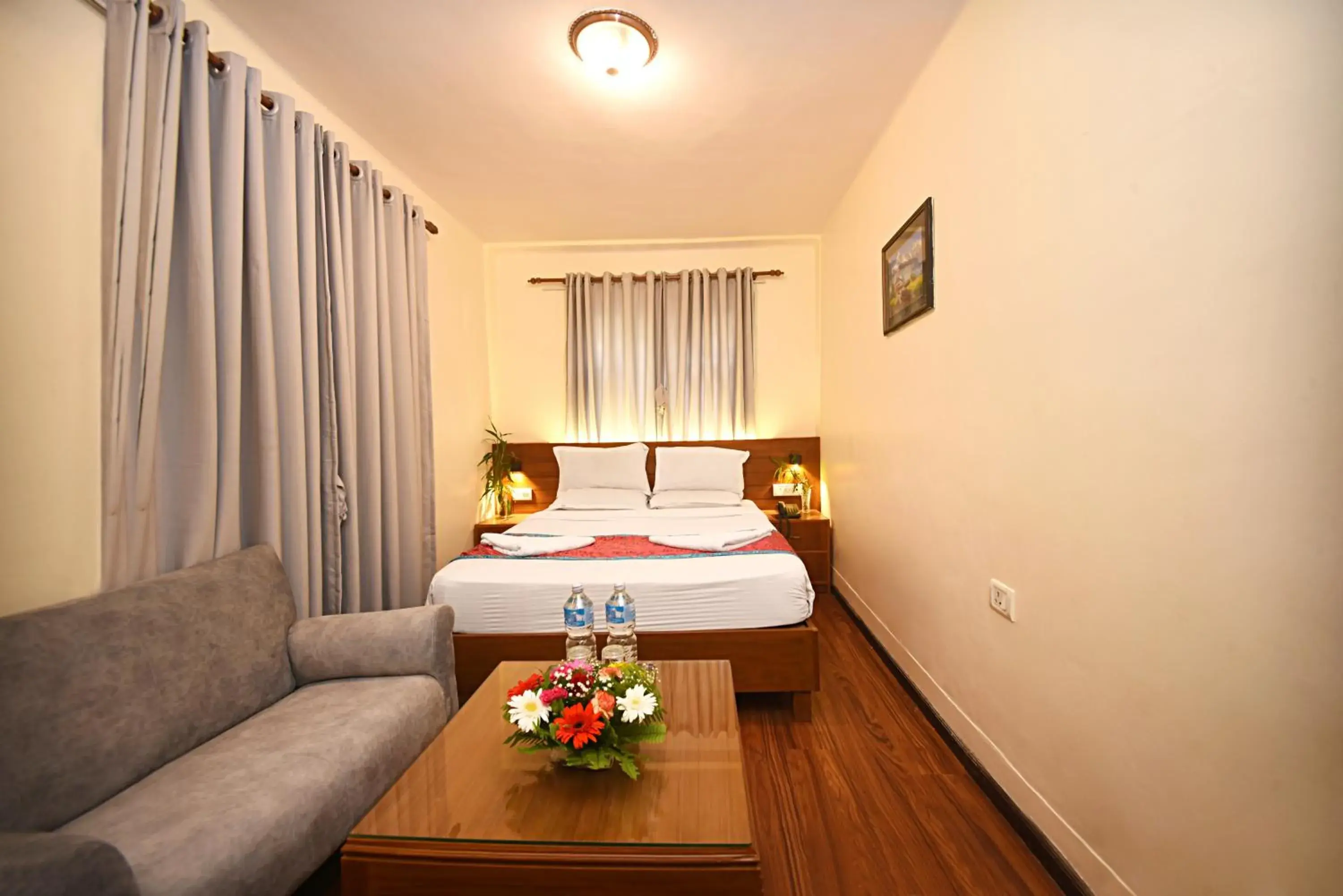 Bed in Hotel Amaryllis Kathmandu