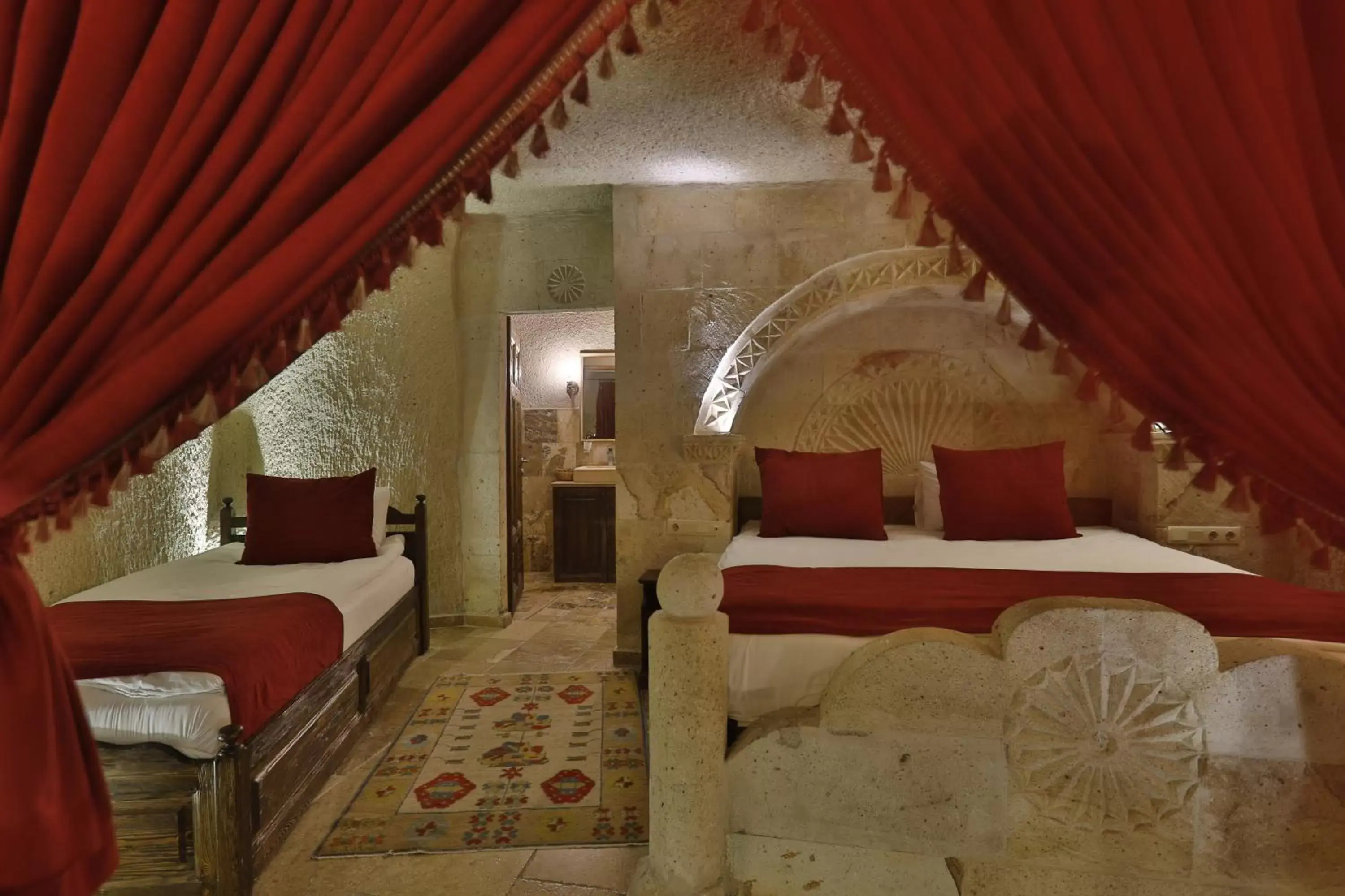Bed in Hidden Cave Hotel