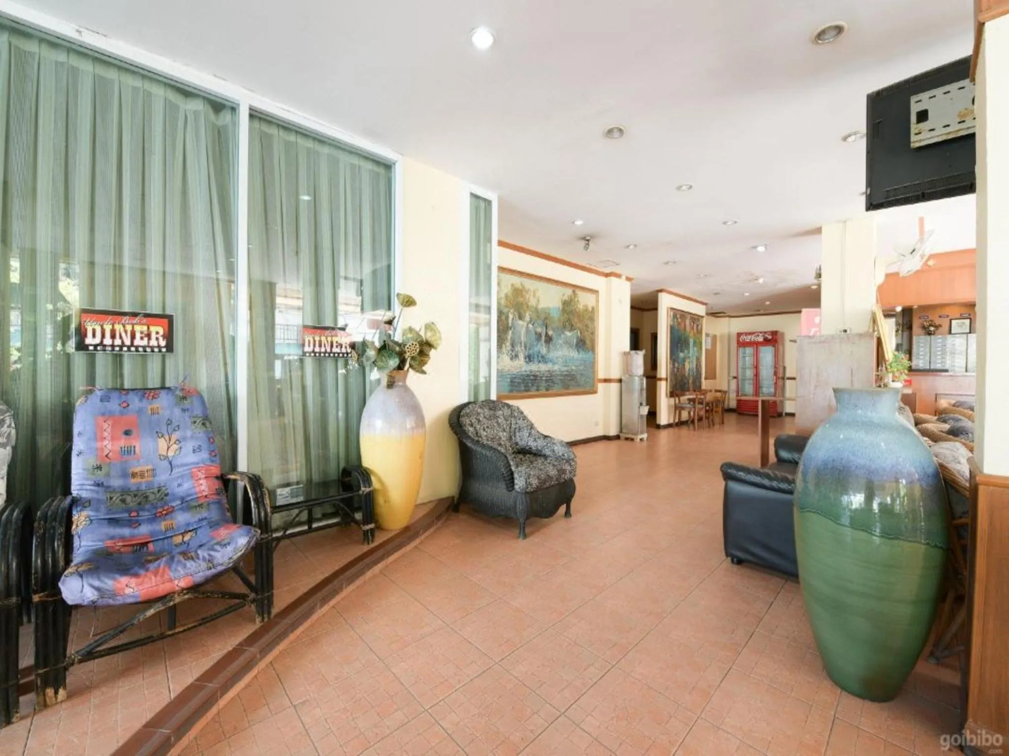 Seating area in Shagwell Mansions