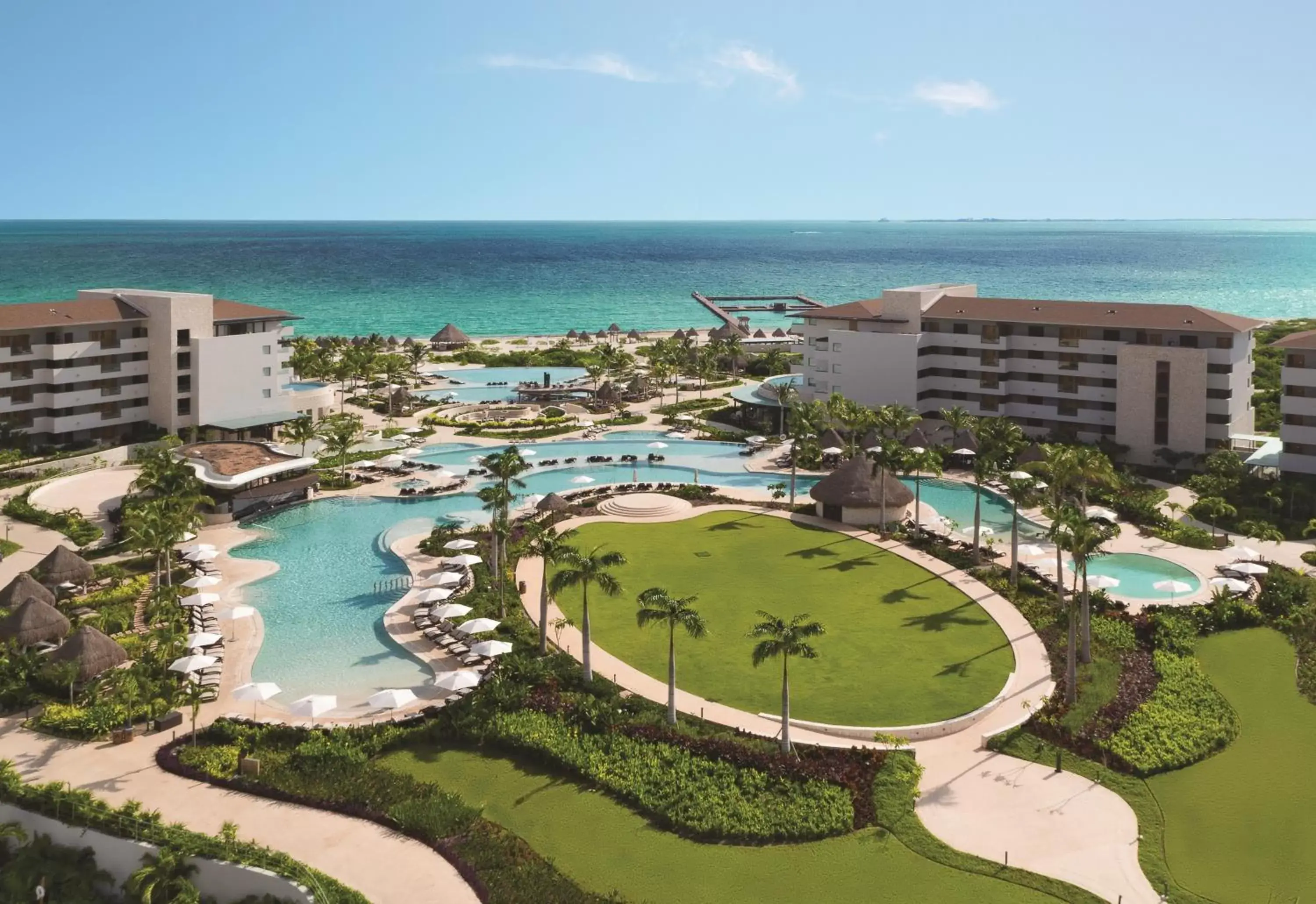 Patio, Bird's-eye View in Dreams Playa Mujeres Golf & Spa Resort - All Inclusive