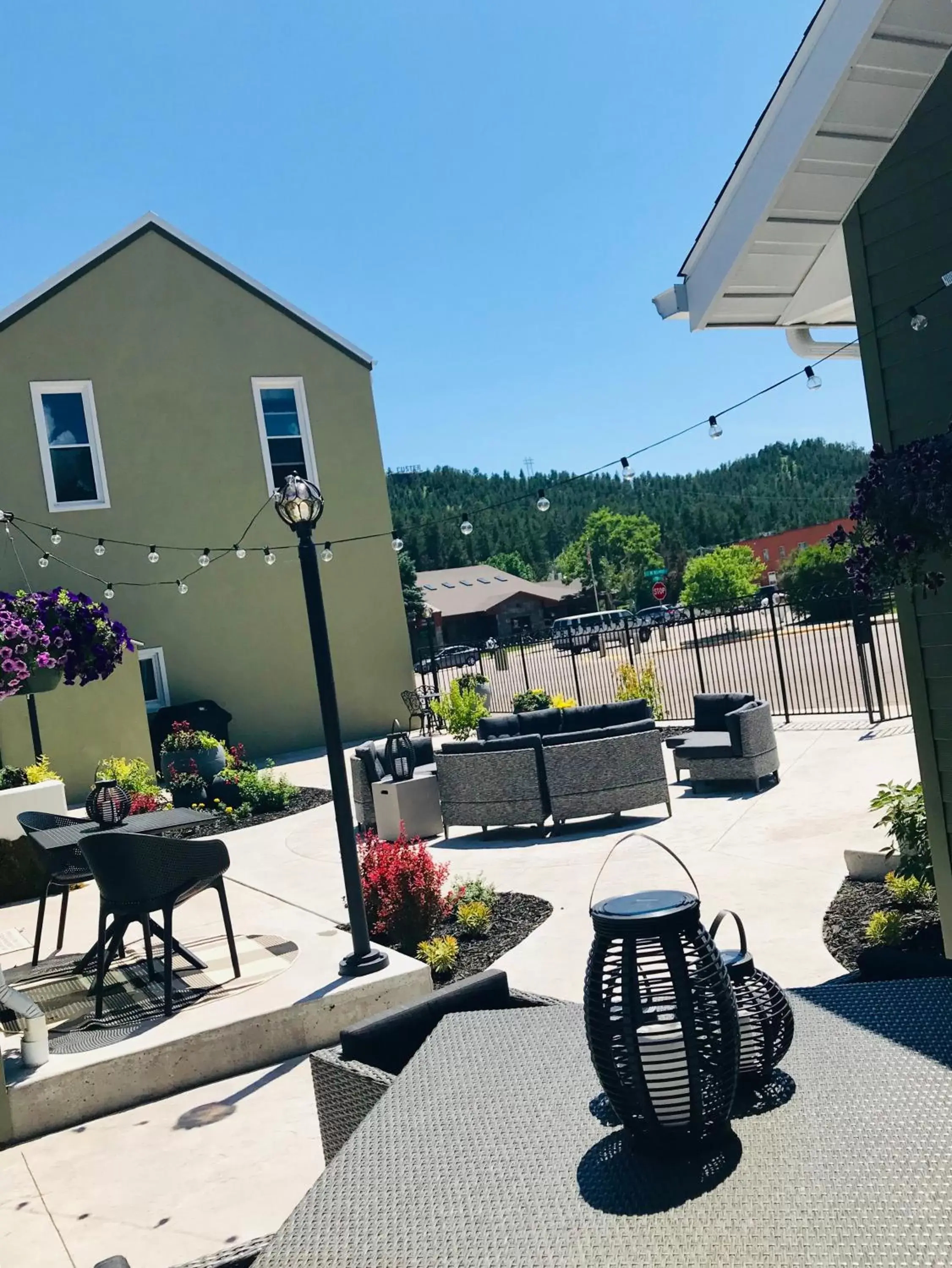 Patio in EO Bungalows, Black Hills