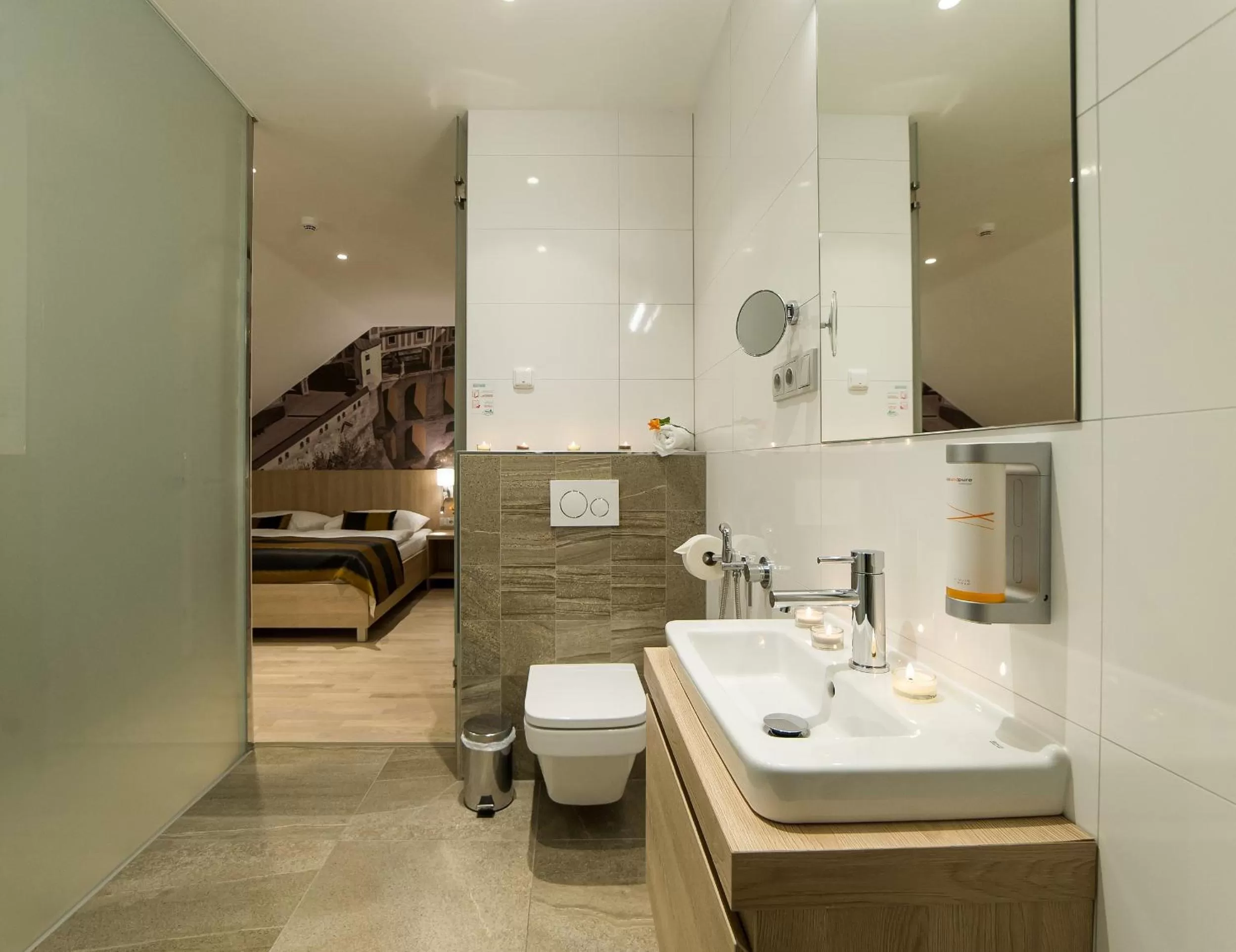 Bed in Garni hotel Castle Bridge