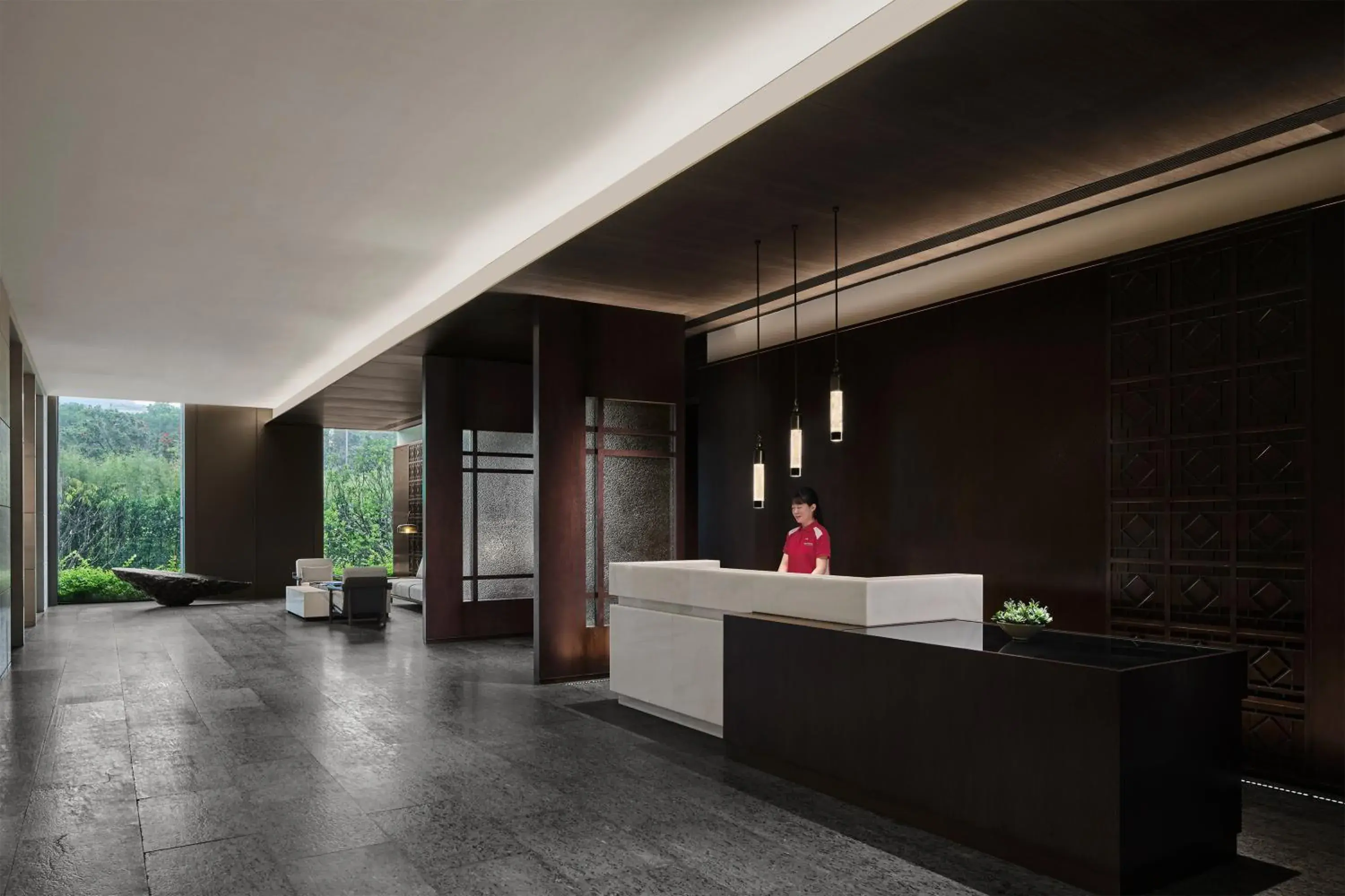 Fitness centre/facilities, Lobby/Reception in Guangzhou Marriott Hotel Baiyun