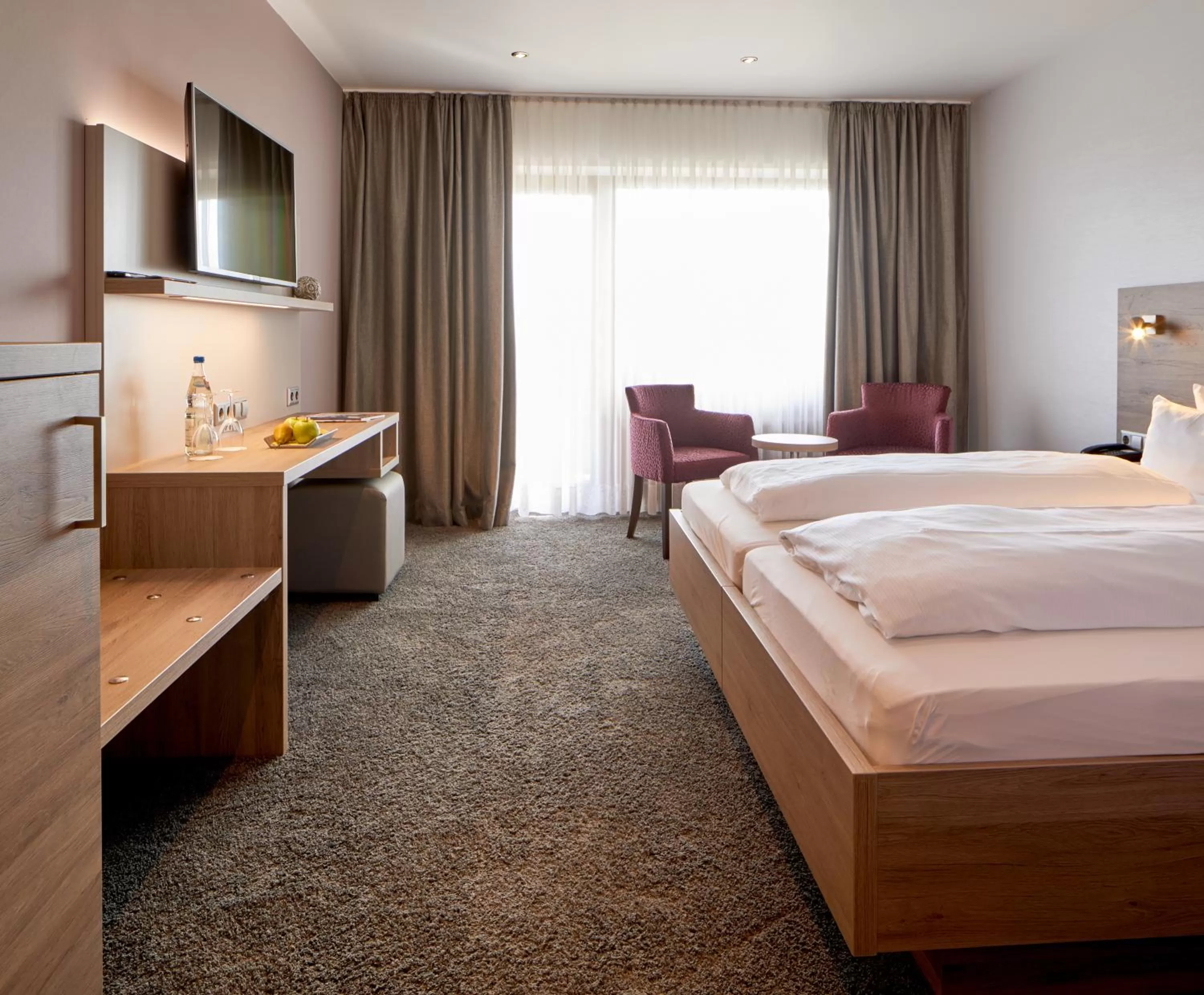 Bed in NaturKulturHotel Stumpf