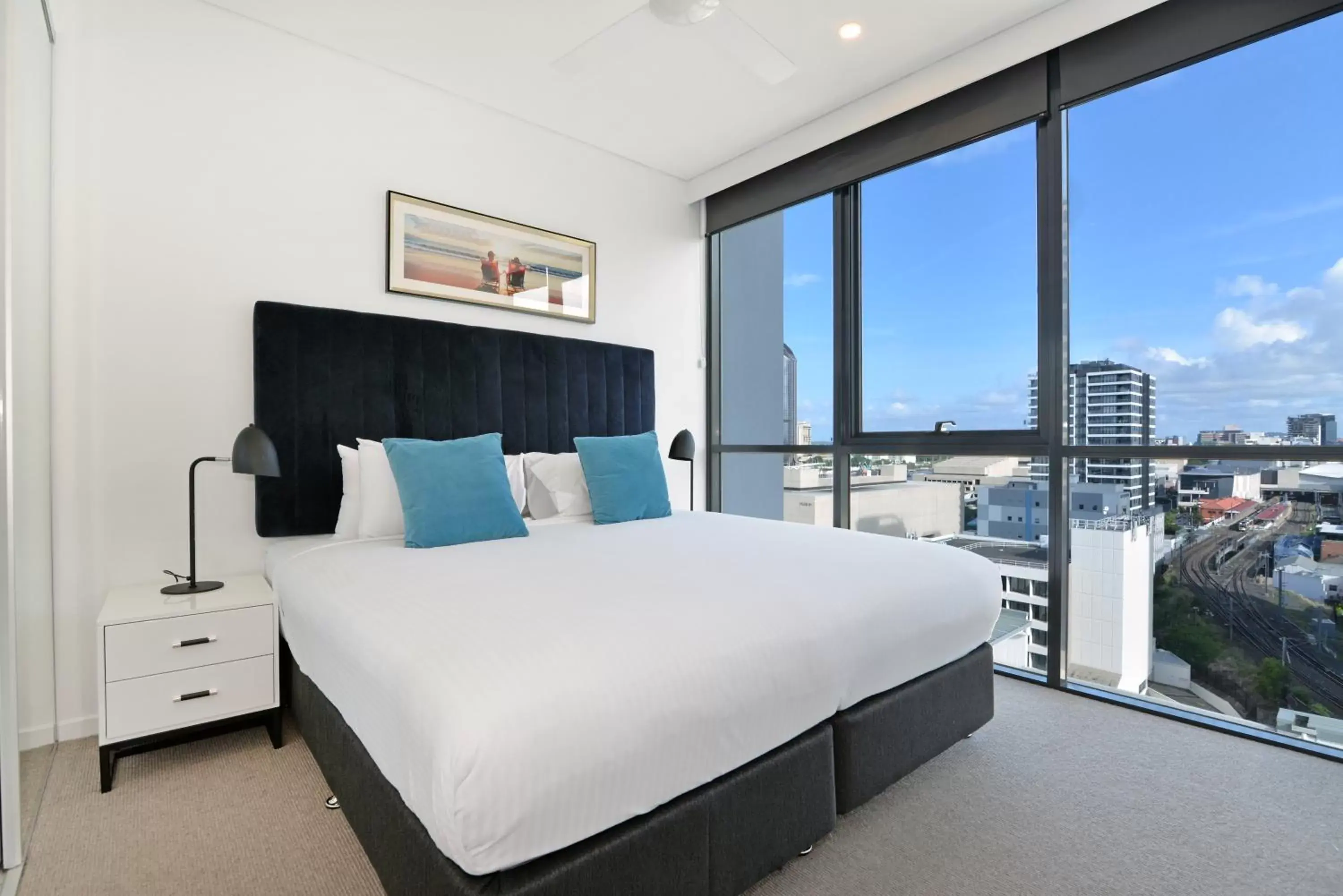 Bedroom, Bed in Hope Street Apartments by CLLIX