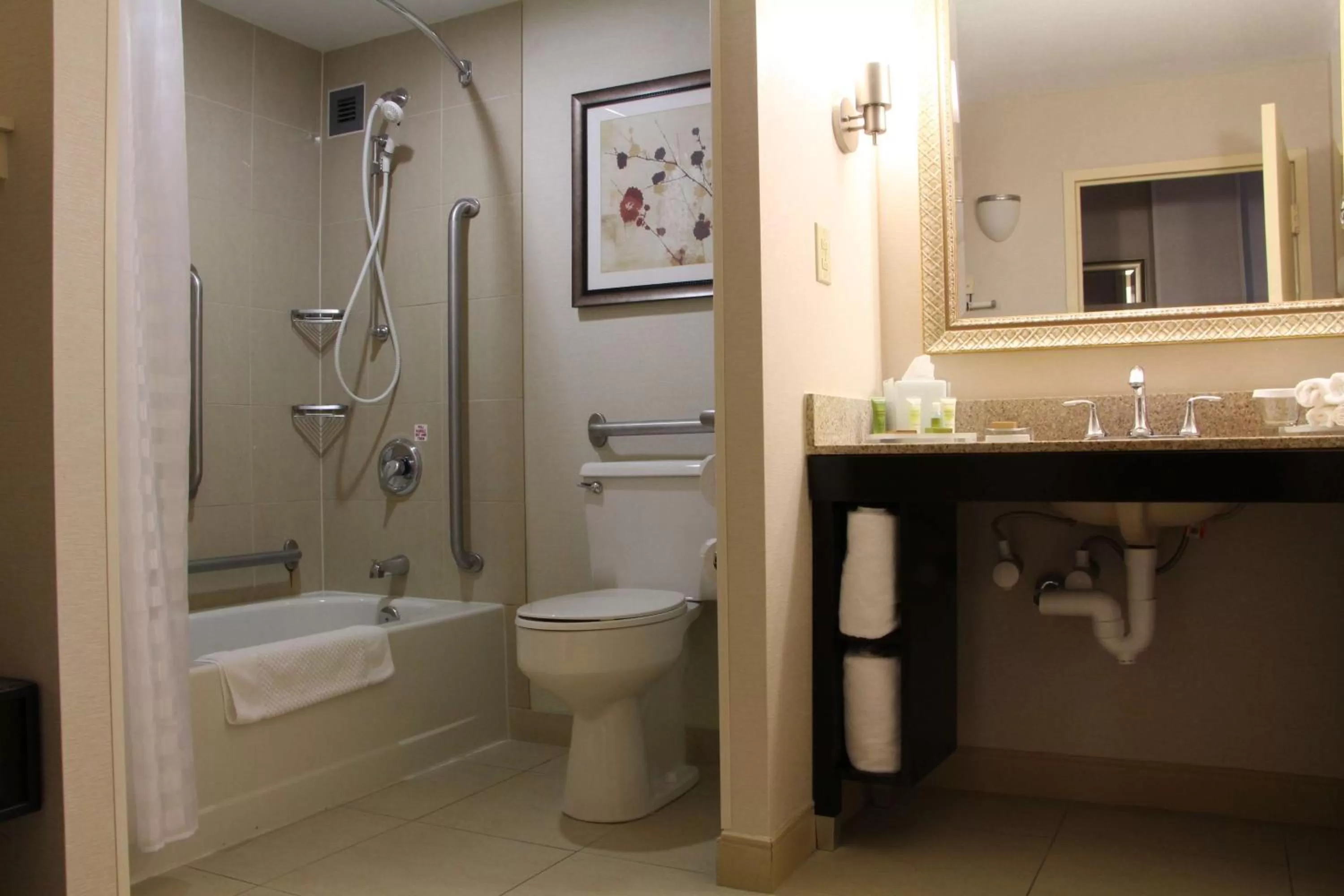 Bathroom in Hilton Fort Wayne at the Grand Wayne Convention Center