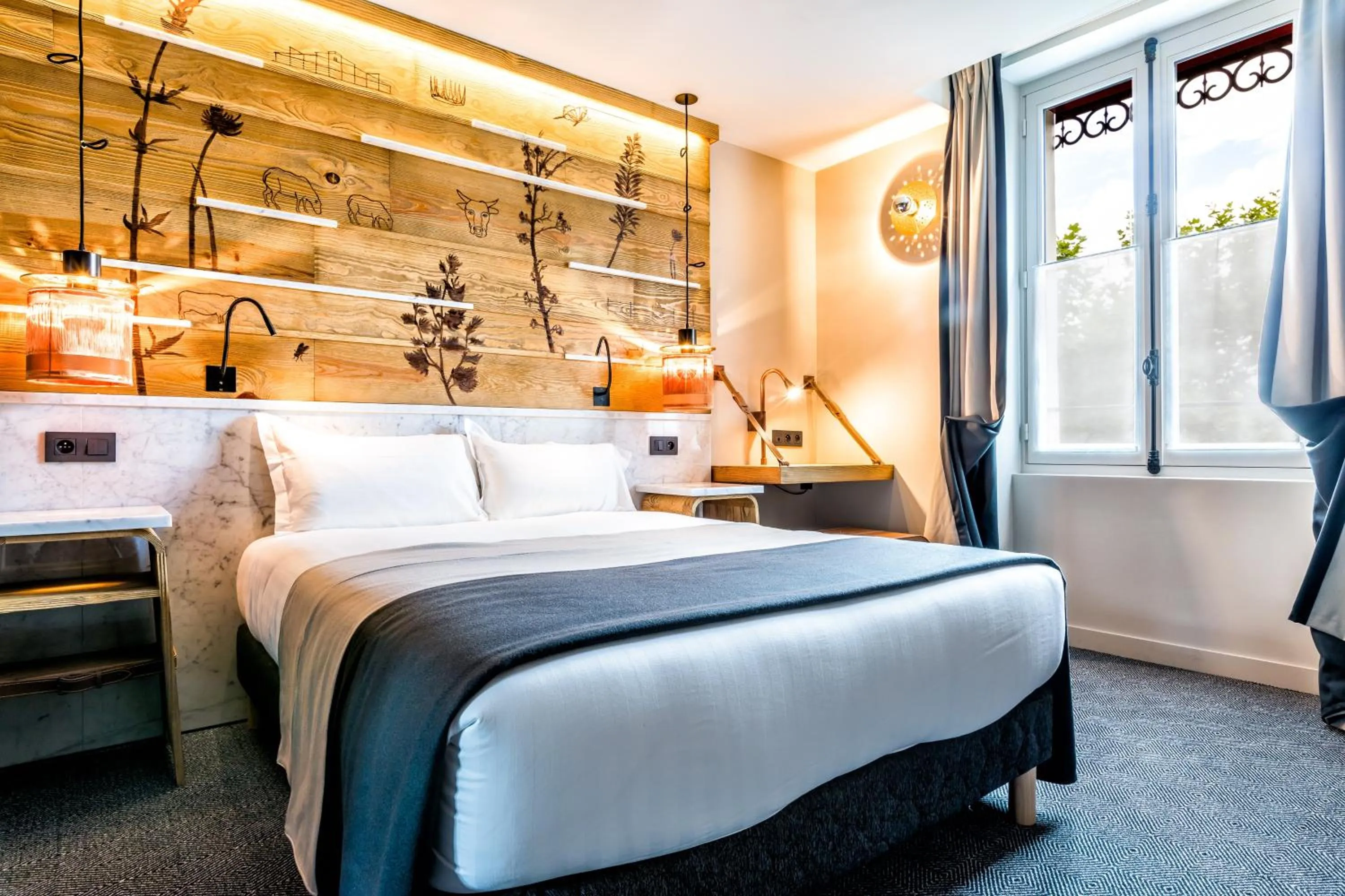 Bed in Hotel Restaurant Au Boeuf Couronné