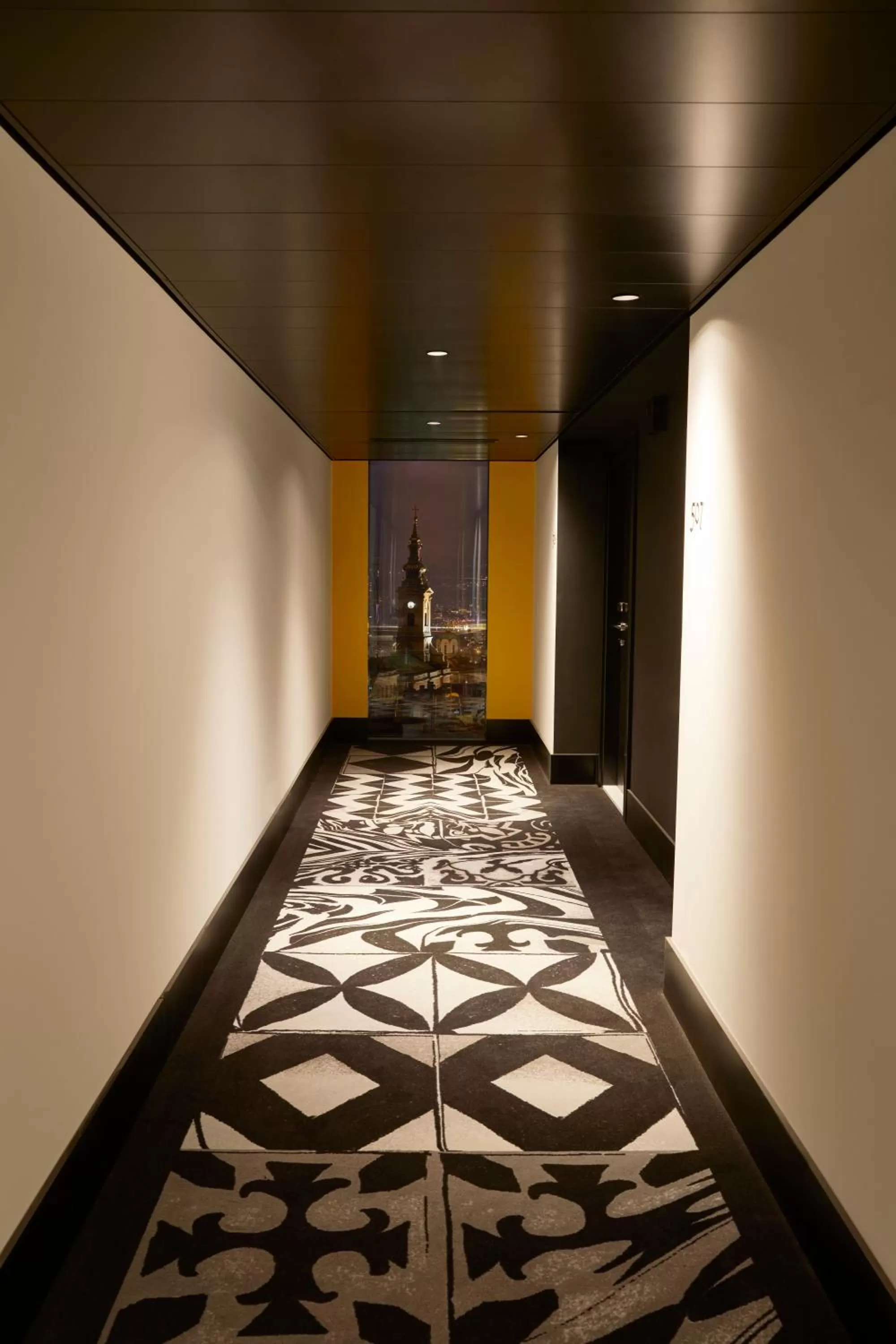 View (from property/room), Bed in Mama Shelter Belgrade