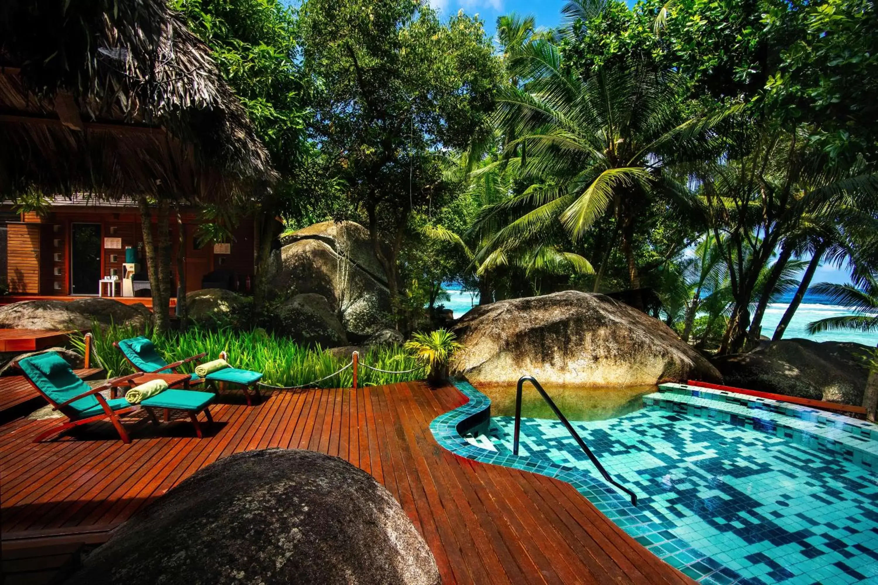 Pool view in Hilton Seychelles Labriz Resort & Spa Pool view in Hilton Seychelles Labriz Resort & Spa