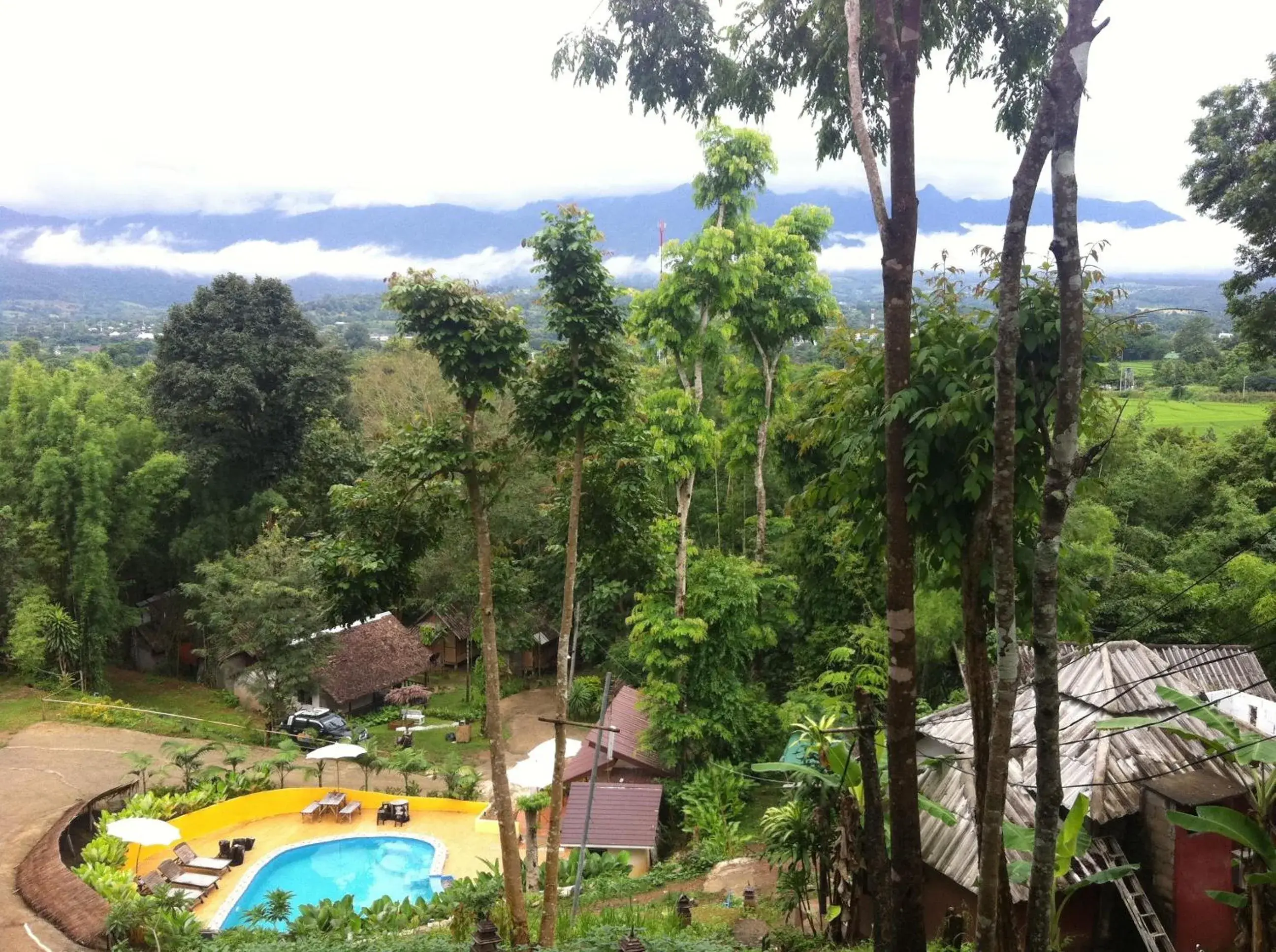 Bird's eye view, Pool View in Chang Pai Resort