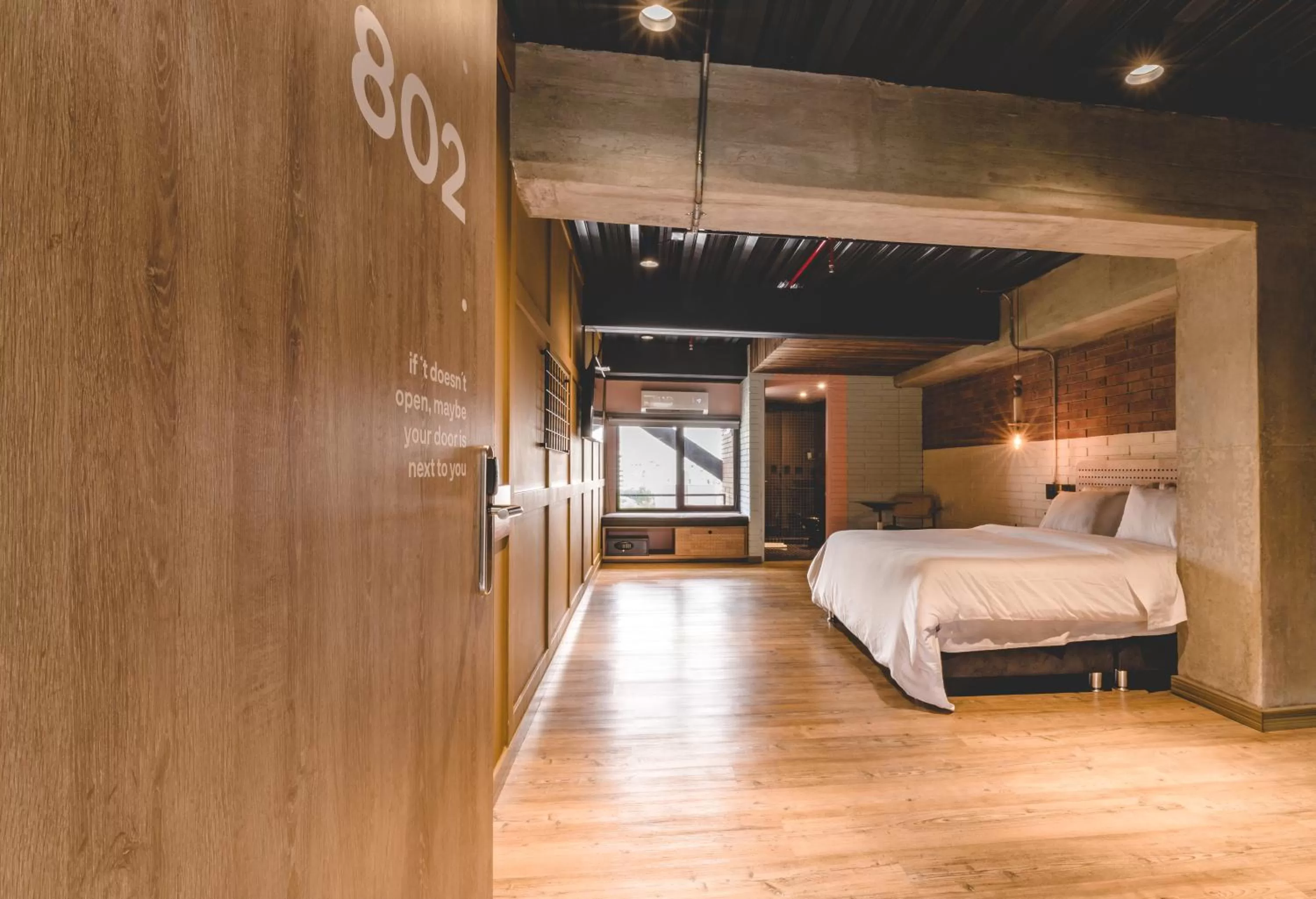 Bed in The Somos Beats Hotel & Rooftop