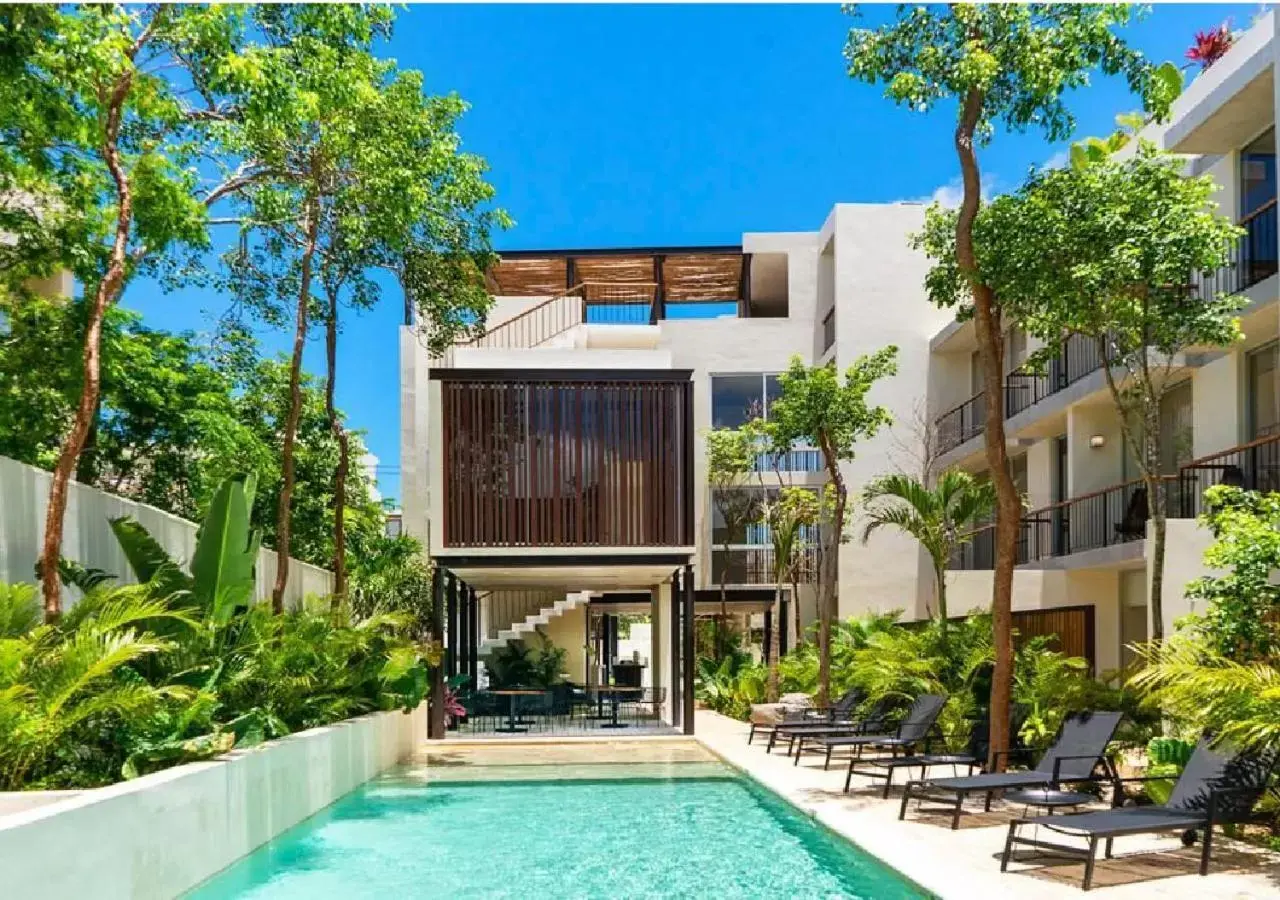 Solarium, Swimming Pool in ARUNA TULUM-Luxury Studios & Apartments