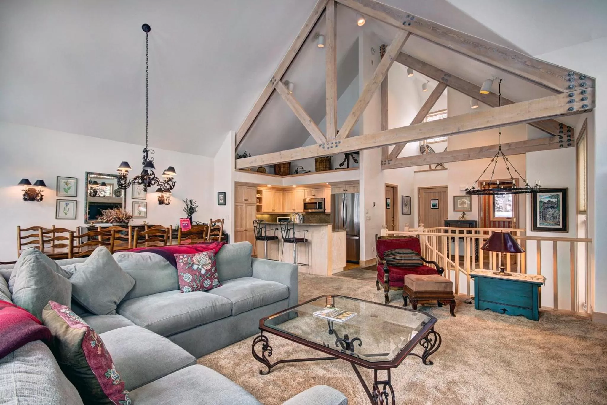 Living room in The Pines Lodge, a RockResort