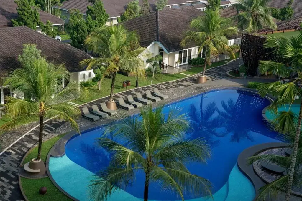 Pool View in Java Heritage Hotel Purwokerto