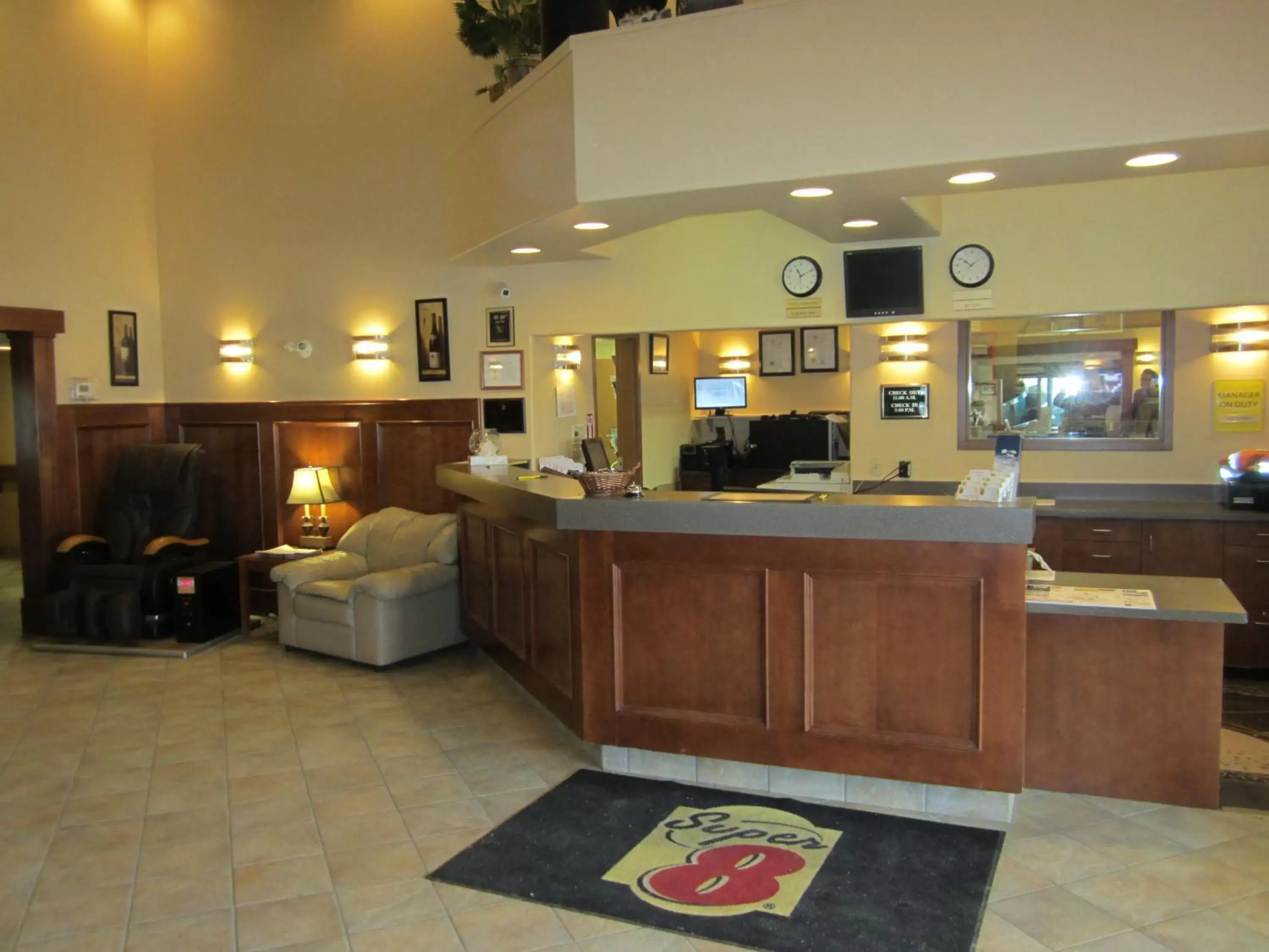 Lobby or reception in Super 8 by Wyndham Fort St. John BC Lobby or reception in Super 8 by Wyndham Fort St. John BC