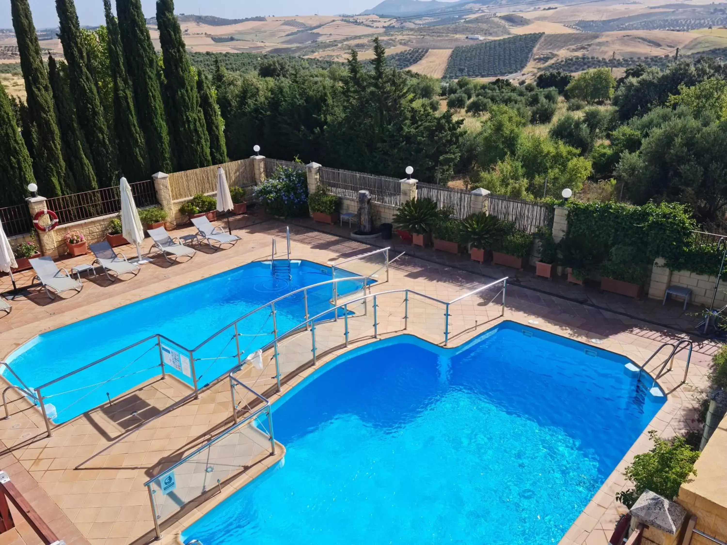 Pool View in Hotel Sierra Hidalga