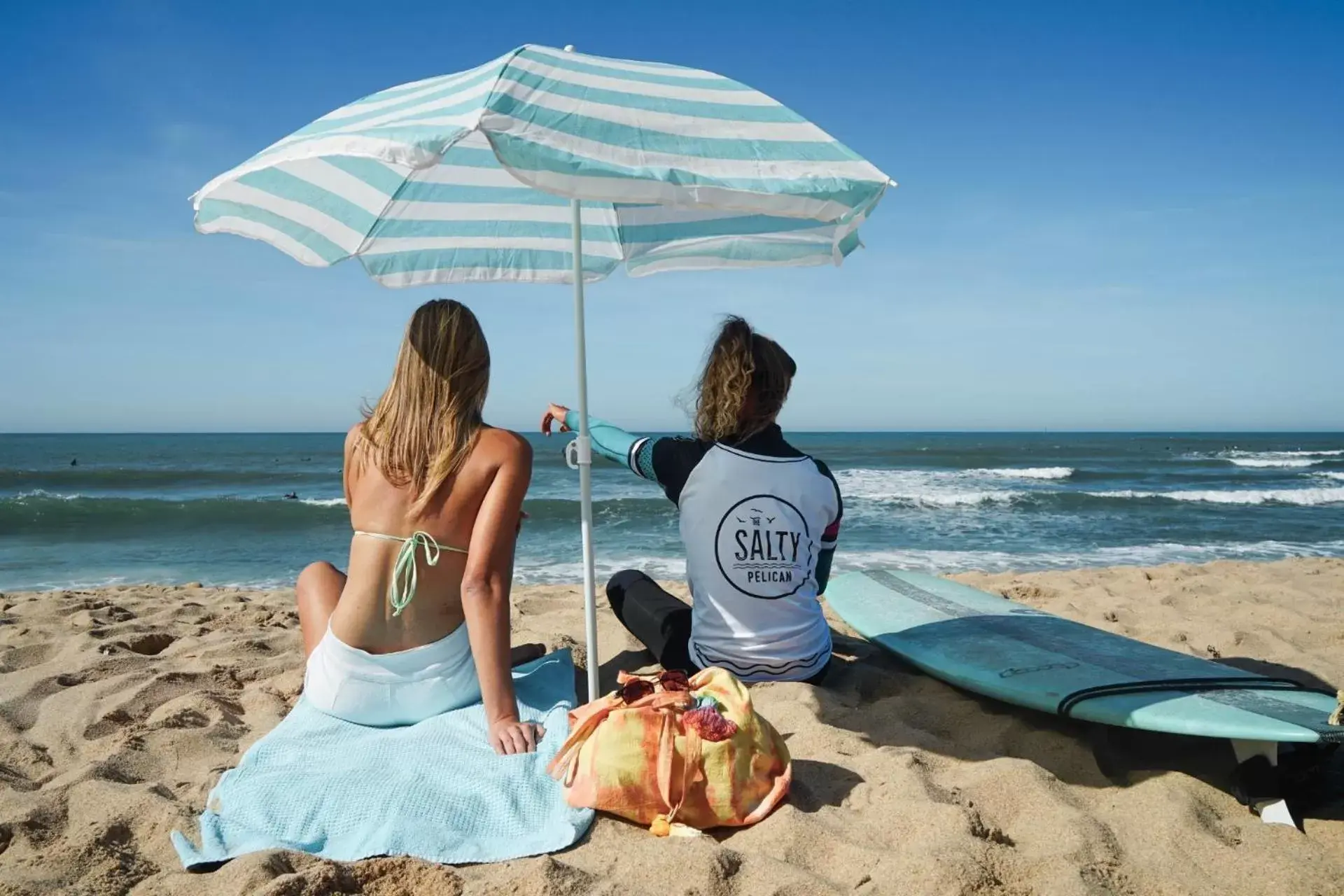 People, Beach in The Salty Pelican Yoga & Surf Retreat