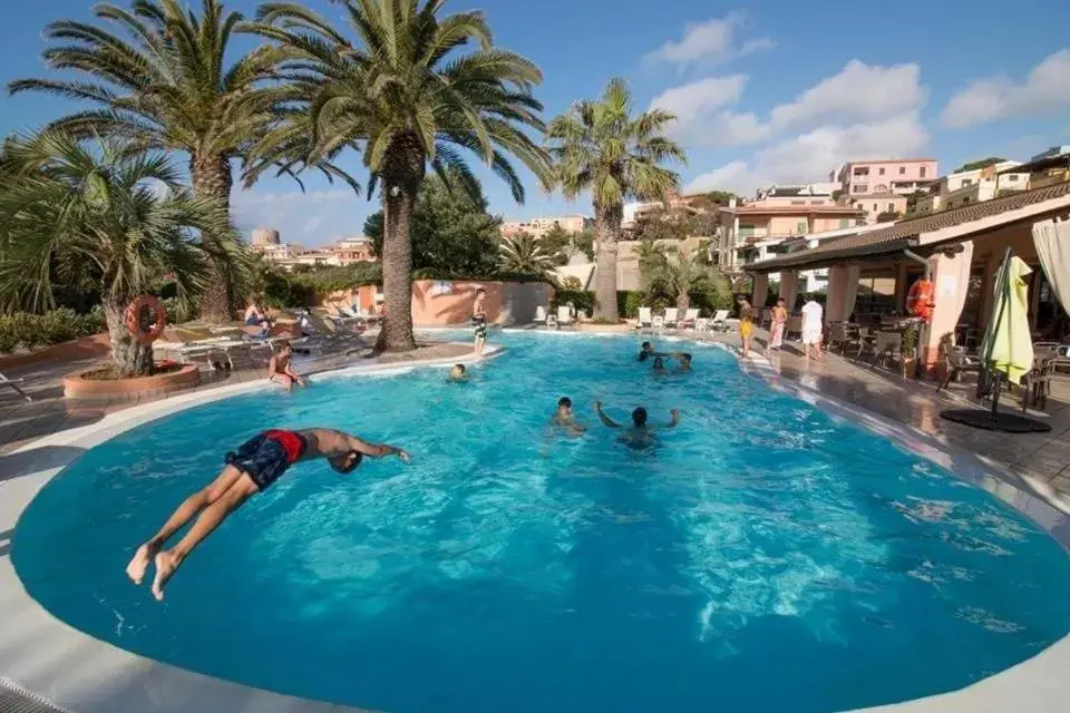 People, Swimming Pool in Hotel Corallaro