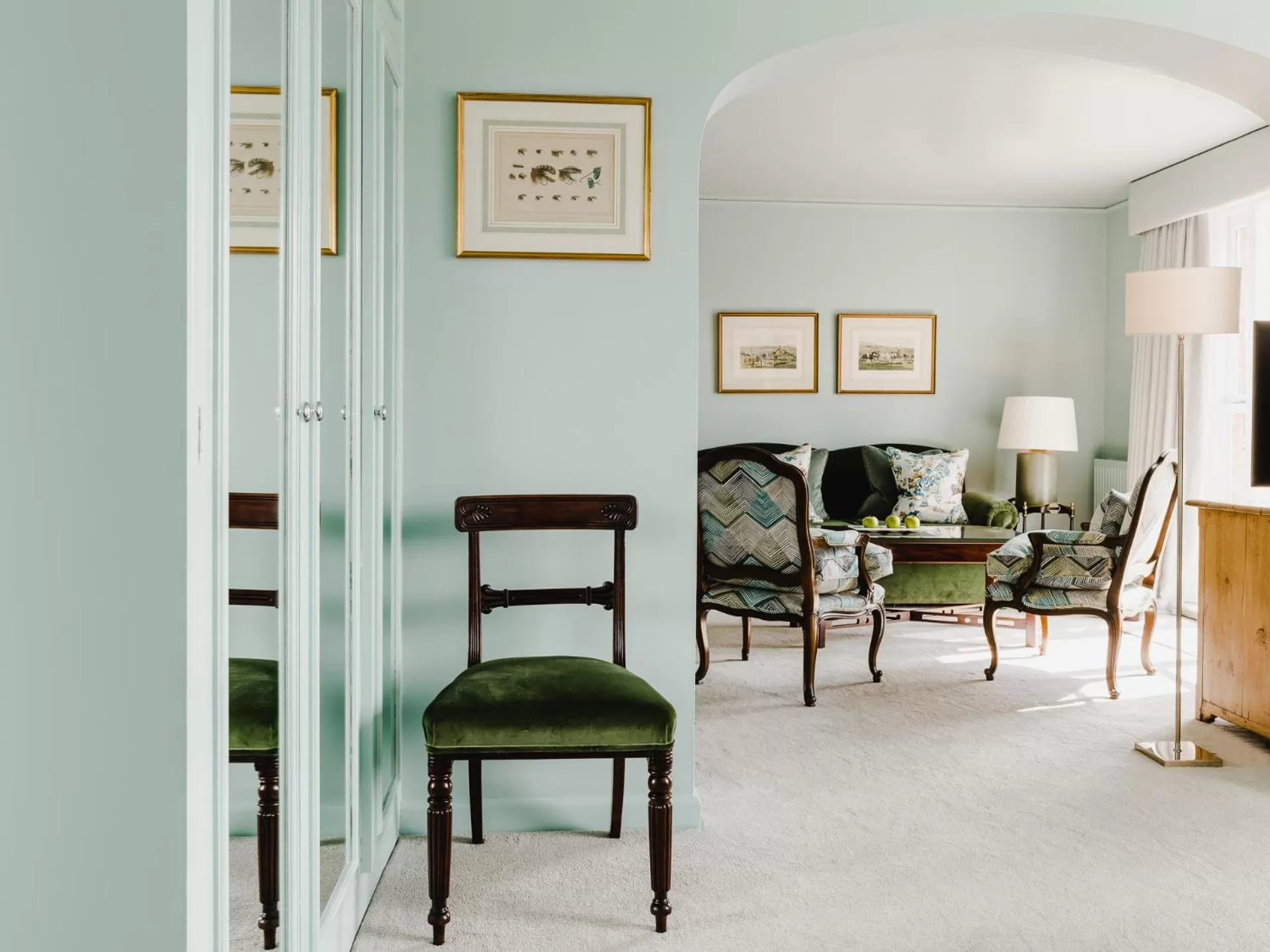 Seating area in Chewton Glen Hotel - an Iconic Luxury Hotel
