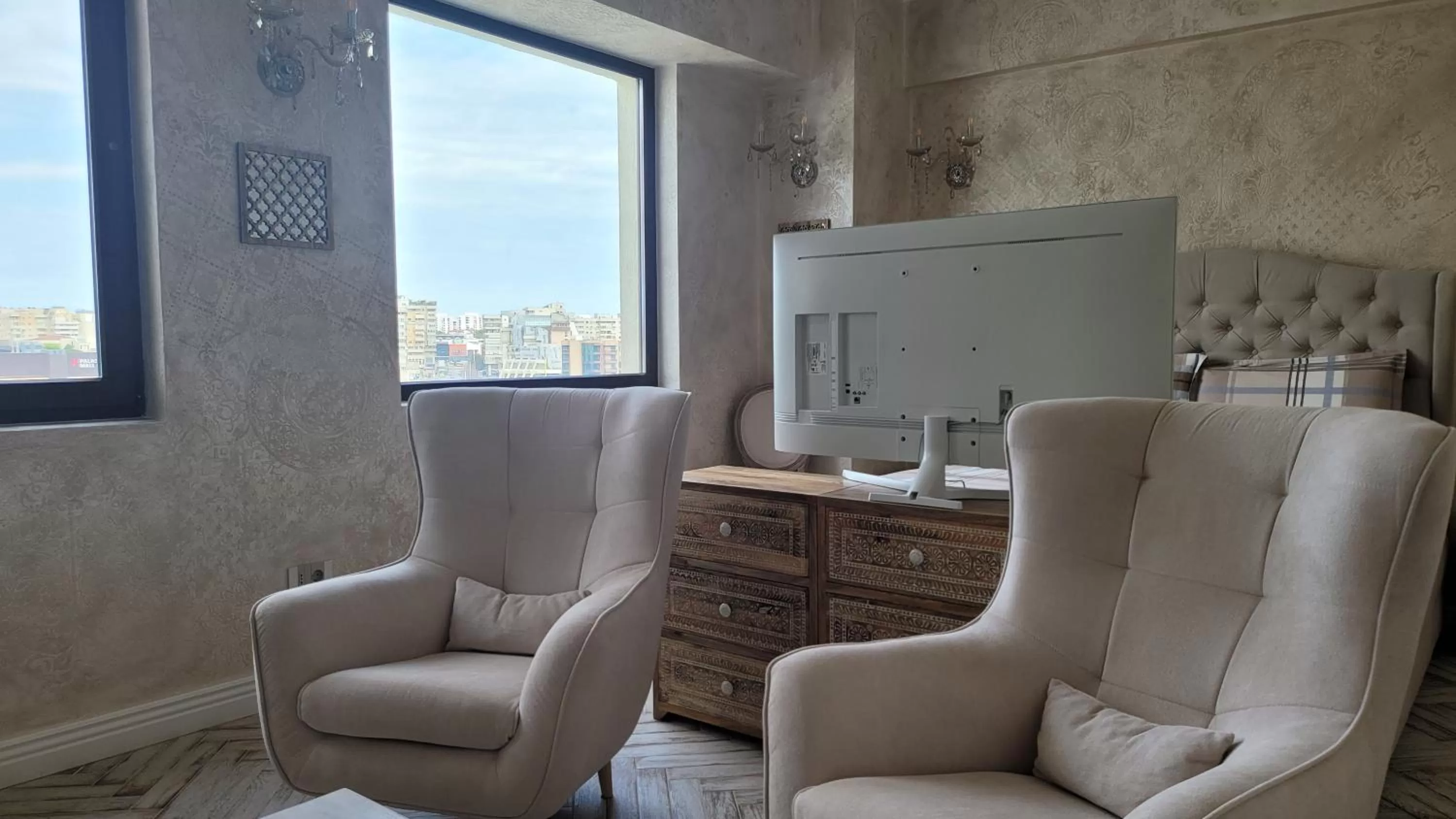 Bed in Terrace Suites Iasi