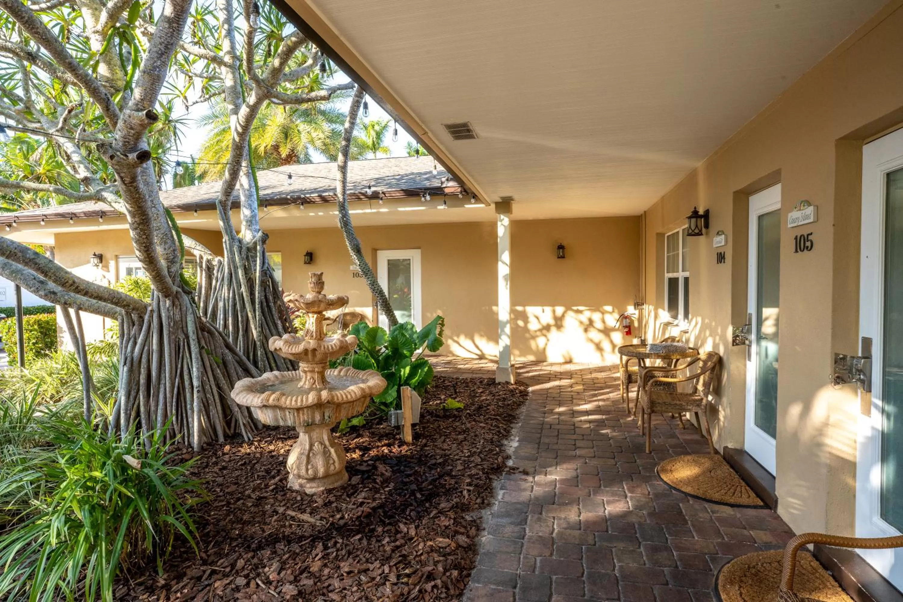 Patio in The Capri at Siesta