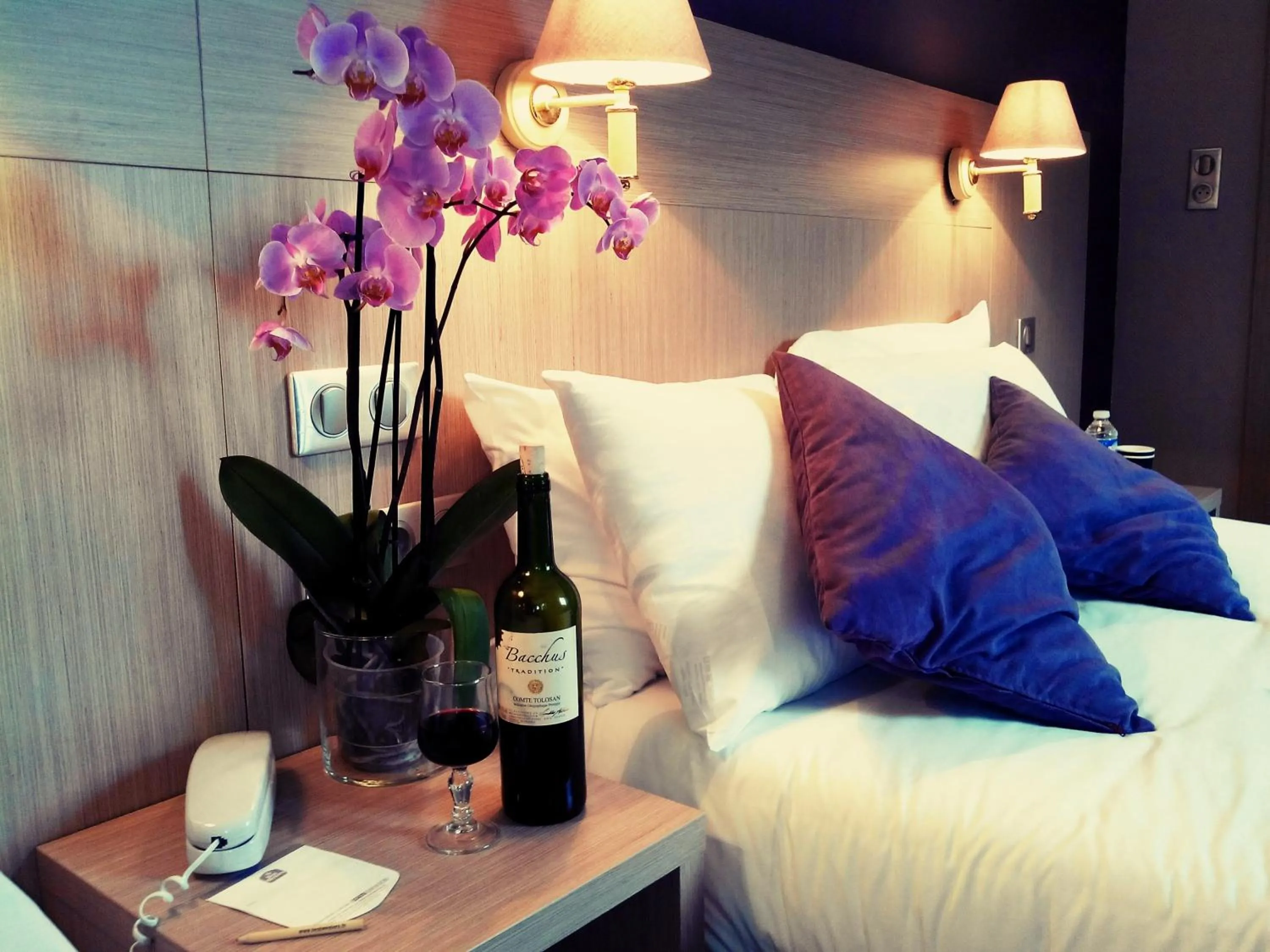 Decorative detail, Bed in Hôtel Christina Lourdes