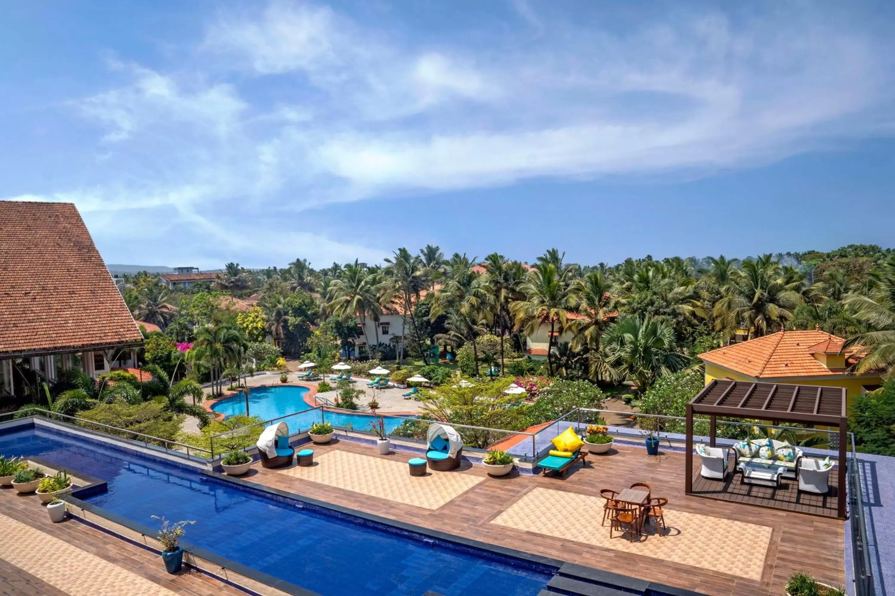 Bedroom, Pool View in Radisson Blu Resort, Goa