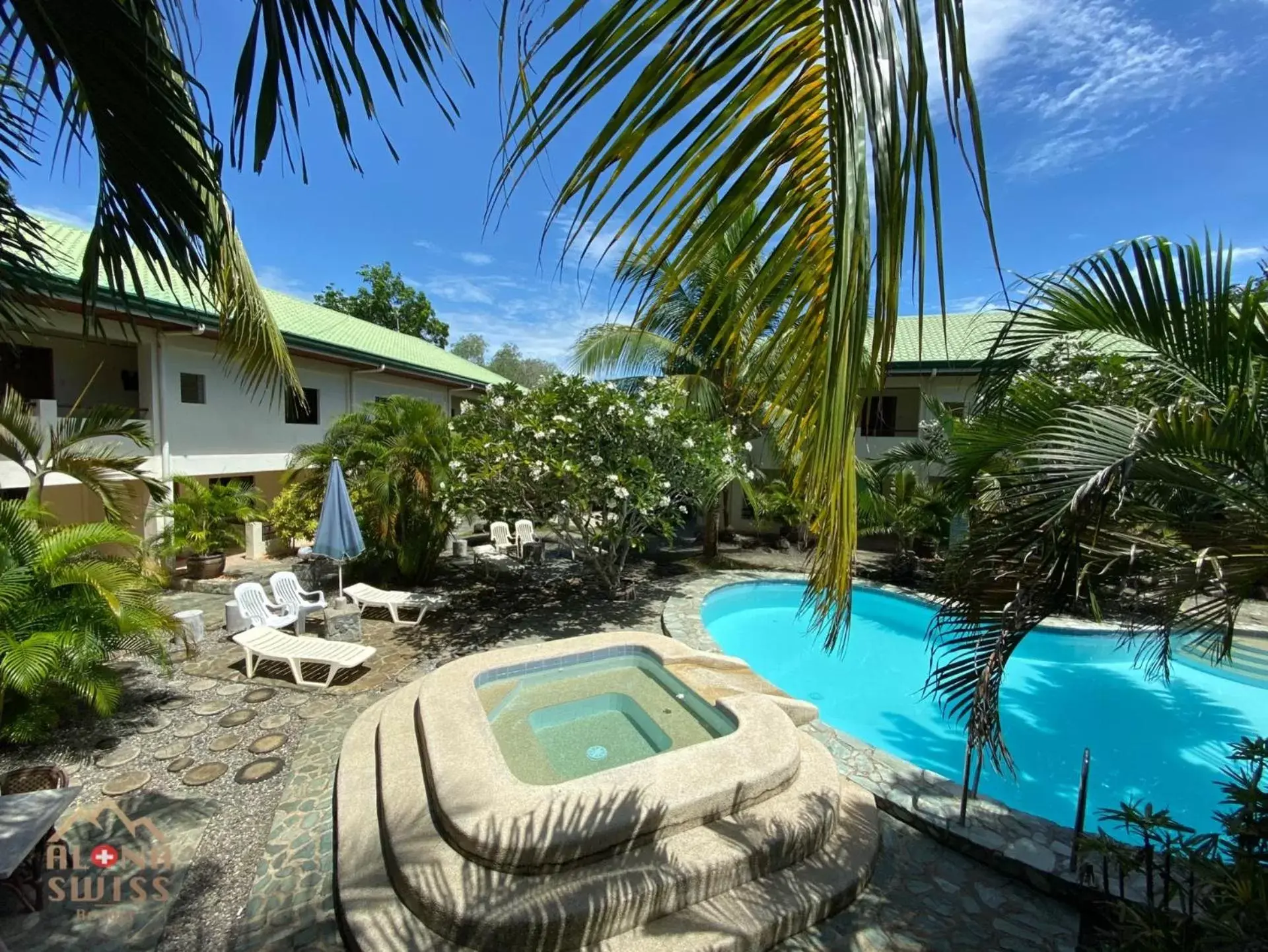 Pool View in Alona Swiss Resort