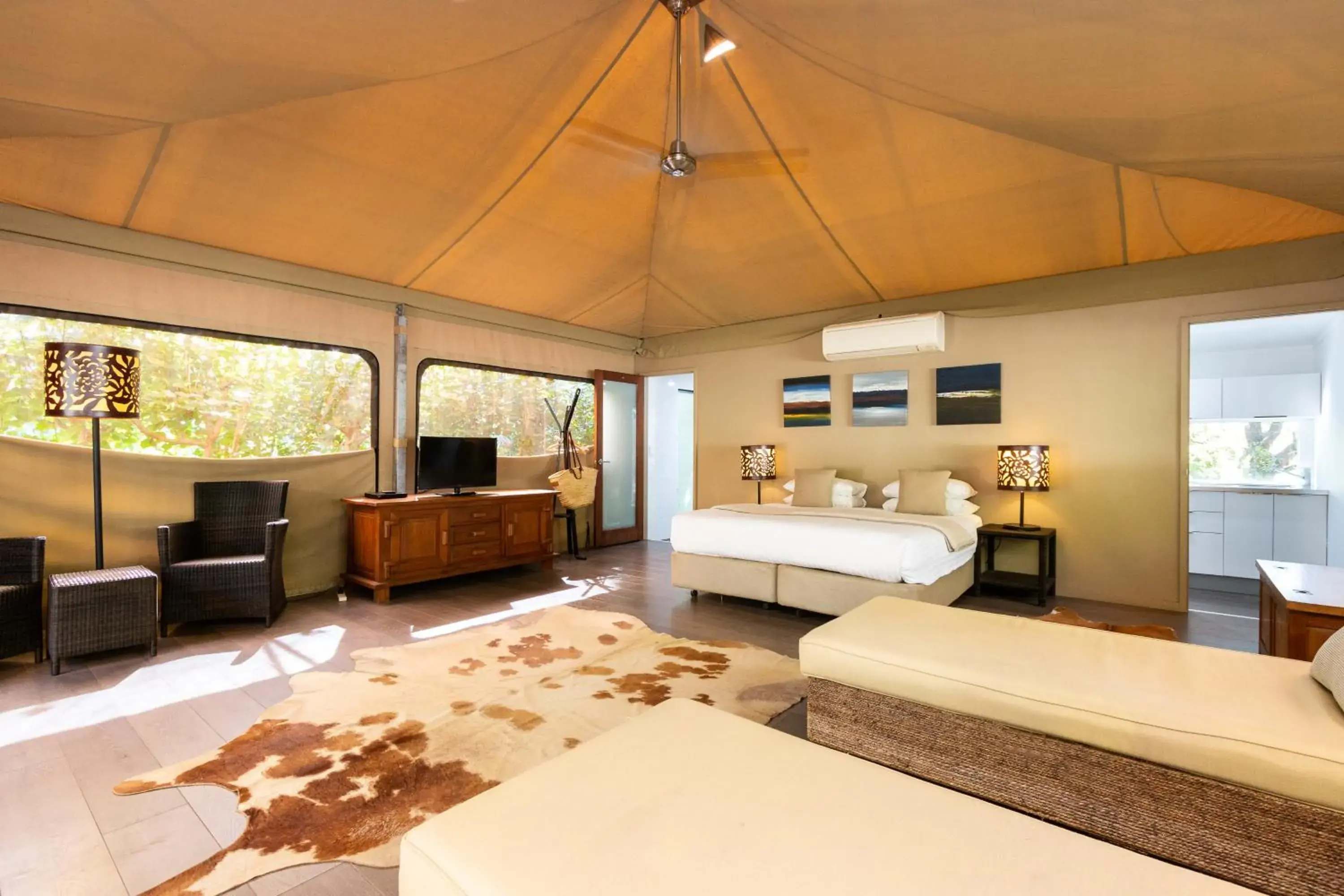 Bed, Seating Area in The Billi Resort