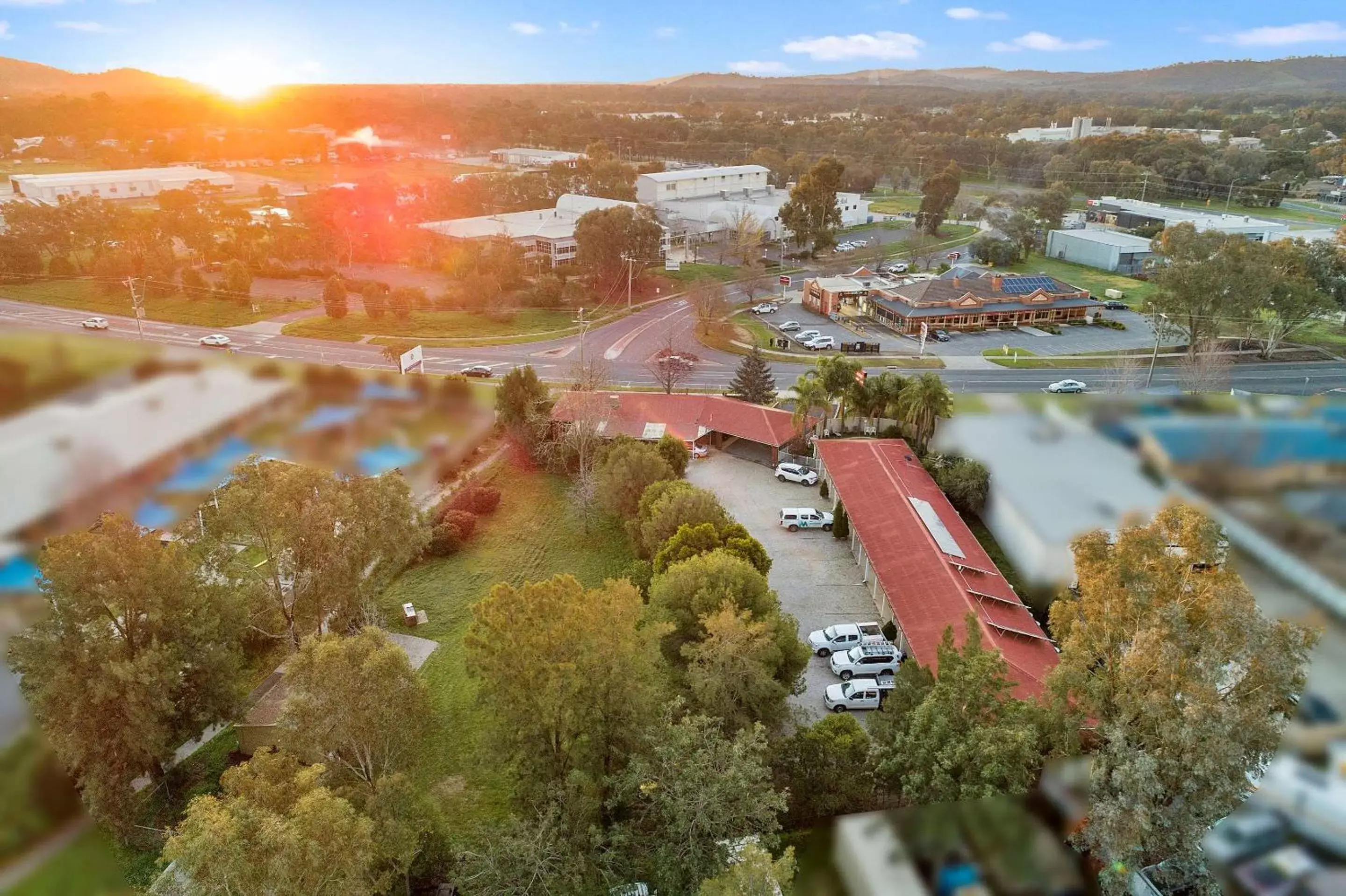 Property building, Bird's-eye View in Econo Lodge Border Gateway Wodonga