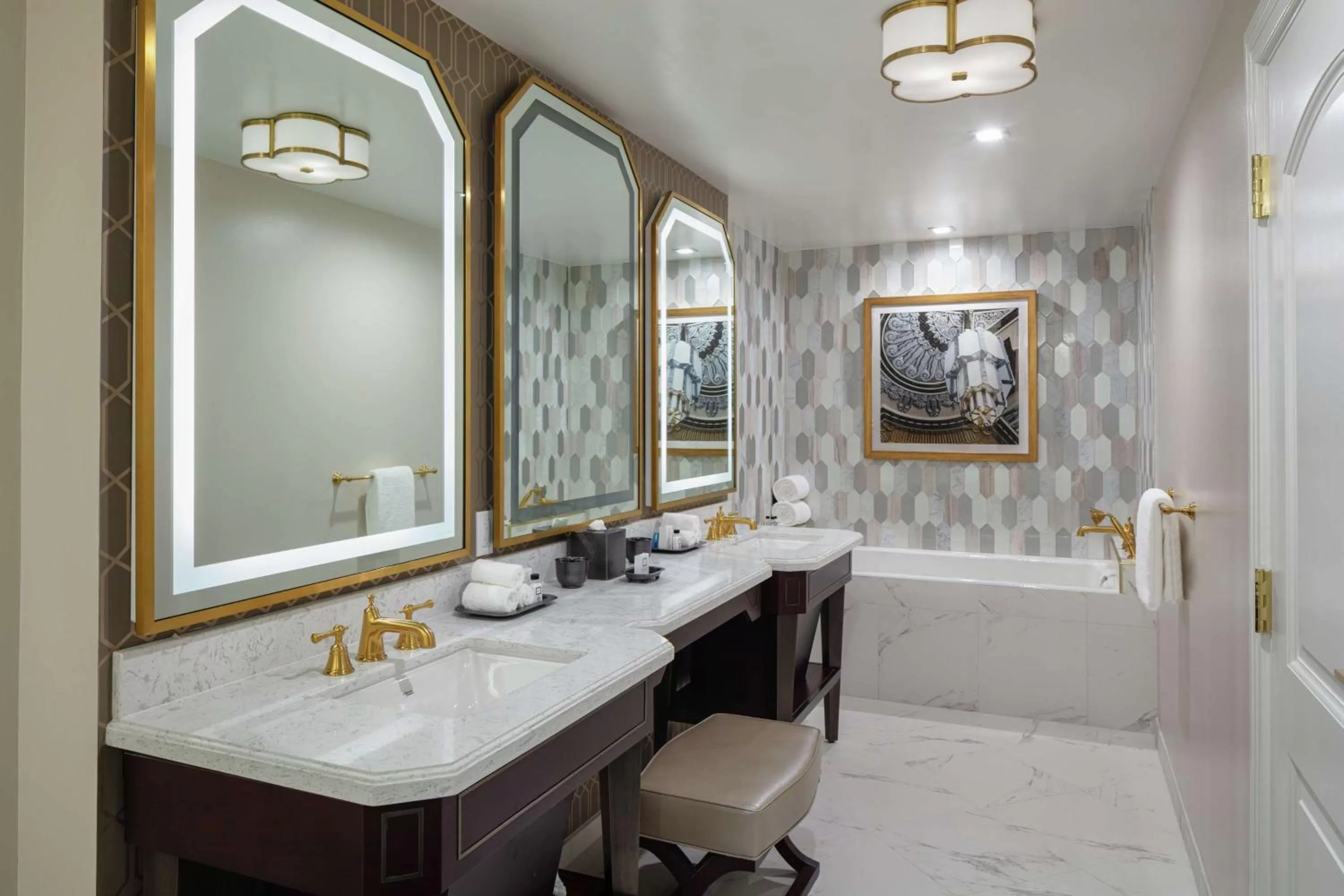 Bathroom in The Higgins Hotel New Orleans, Curio Collection by Hilton