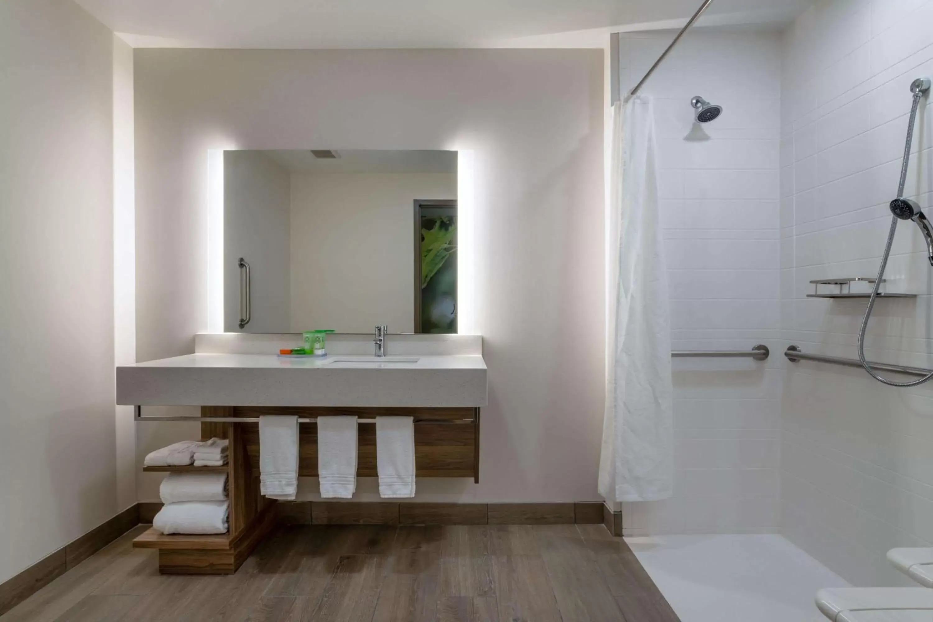 Shower, Bathroom in Wyndham Garden Orlando Airport