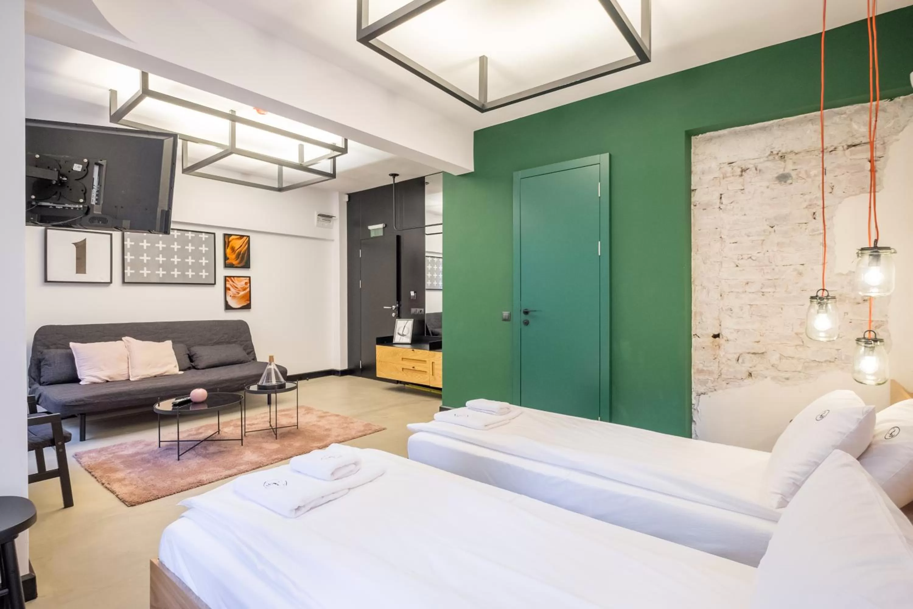 Bed in R34 Boutique Hotel