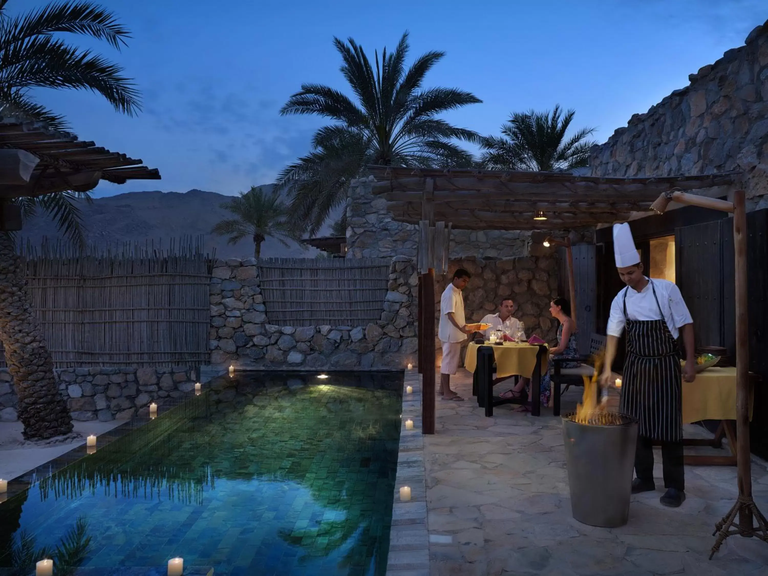 BBQ facilities in Six Senses Zighy Bay