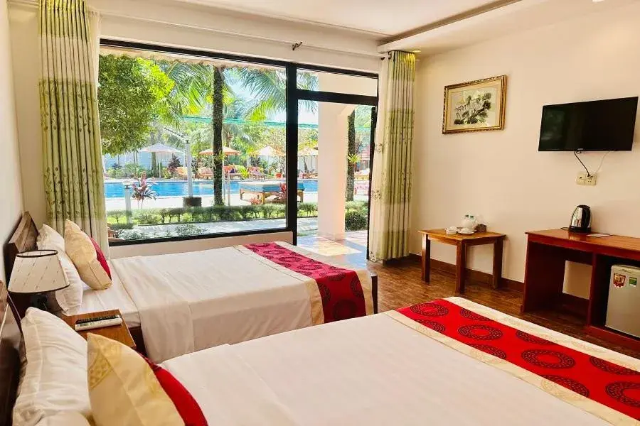 Bed in Orange Resort