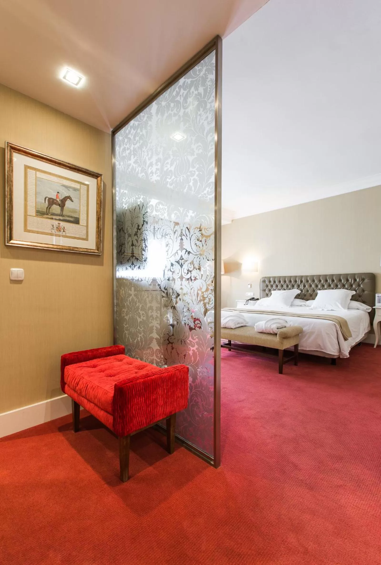 Decorative detail, Bed in Hotel Carlton